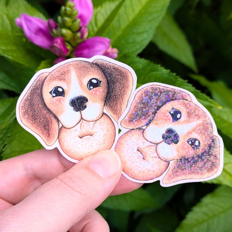 Autocollant Beagle & Bagel