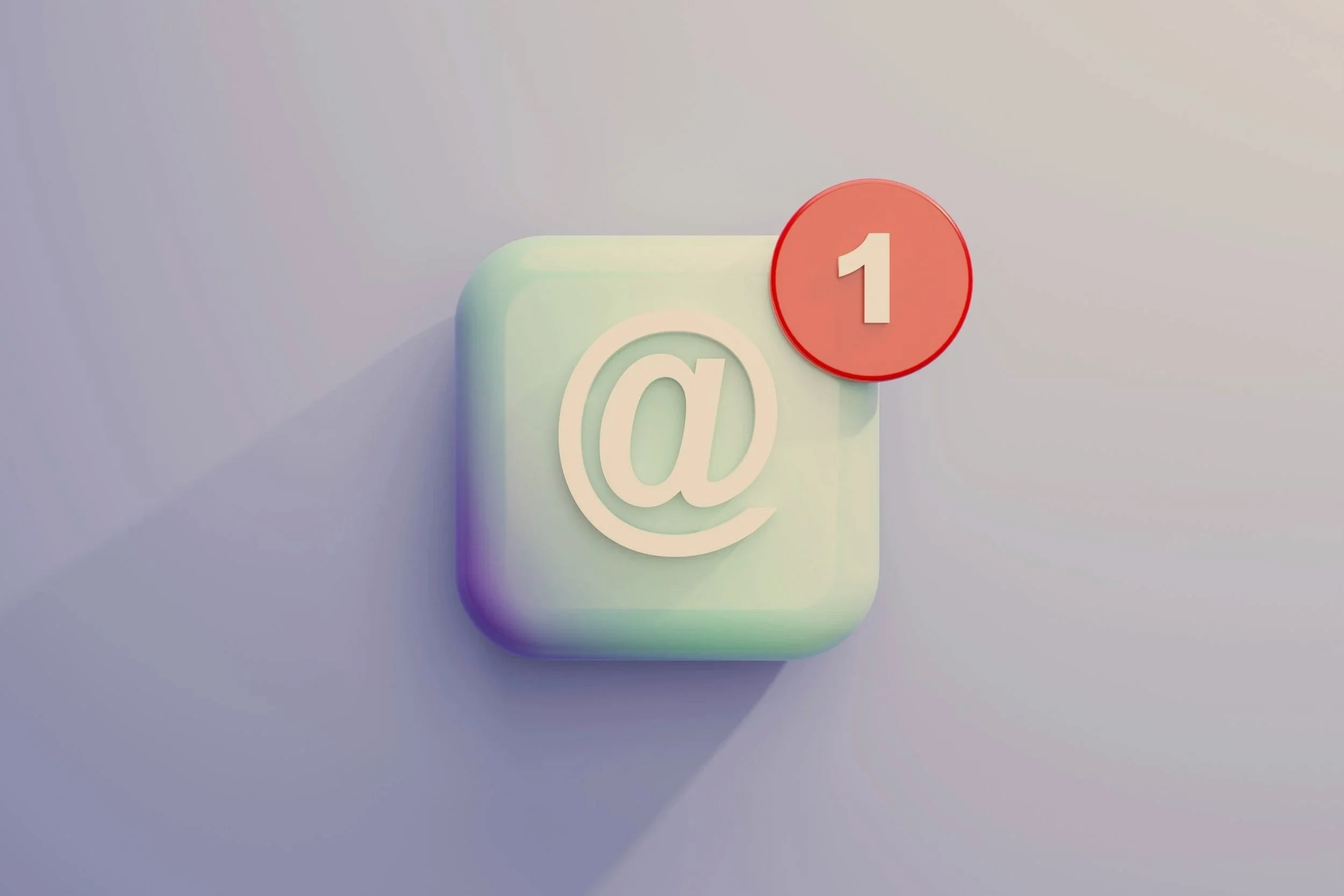 Icône de messagerie électronique avec une notification de un message