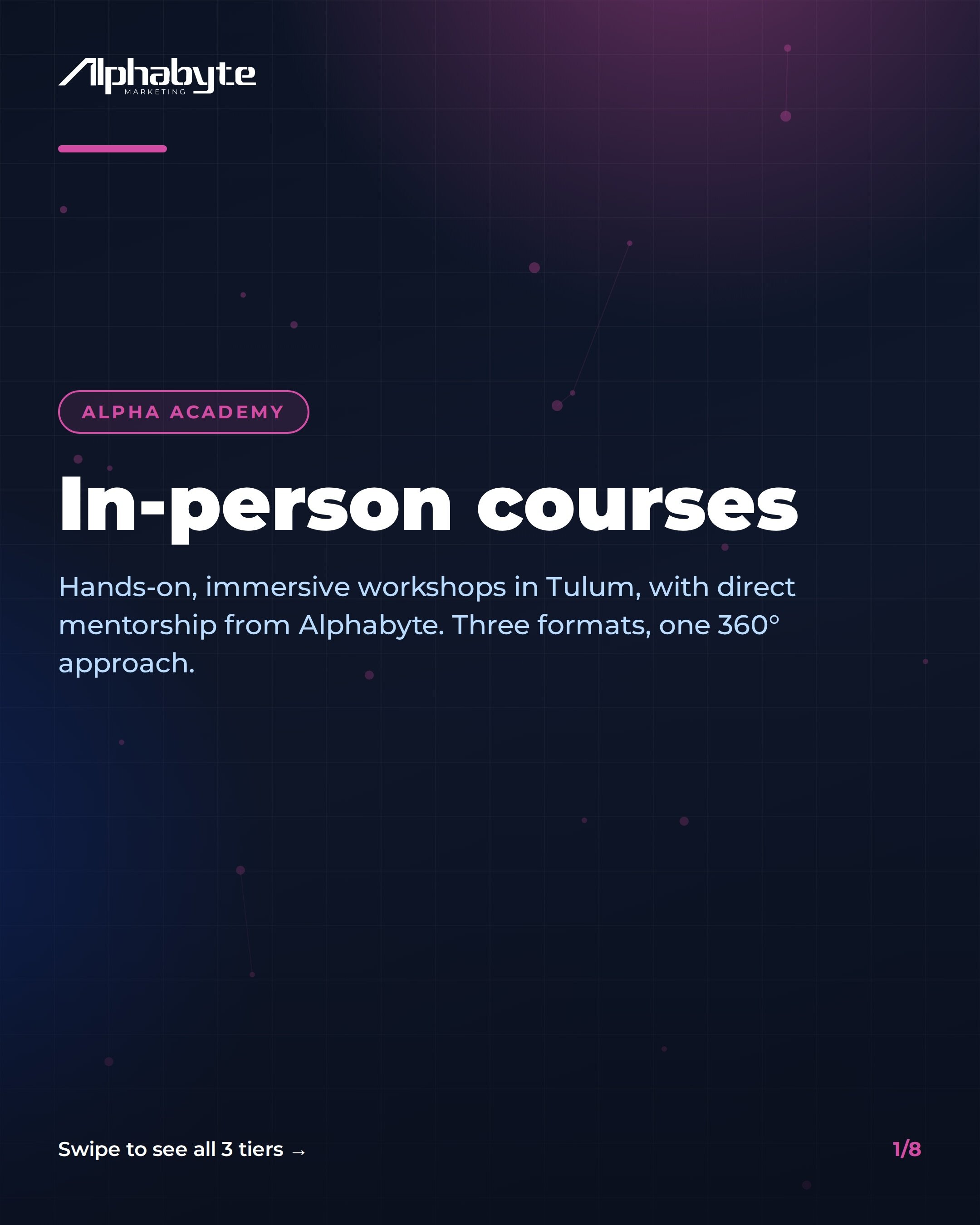 Is your brand ready to grow? 👀

Marketing has changed. The brands that move forward are the ones that know how to create, analyze, and execute.

That&rsquo;s why we created Alpha Academy:

🥈 Silver &rarr; Master the fundamentals
🥇 Gold &rarr; Crea