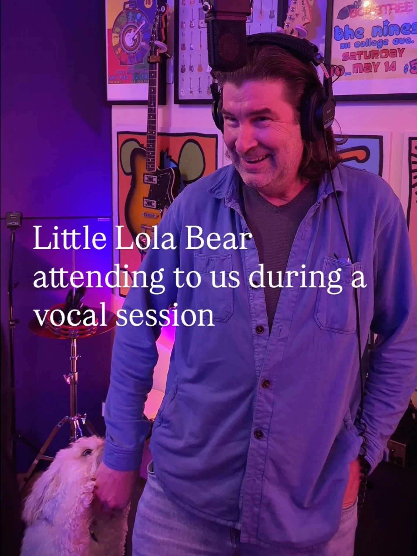 Working on my next single &ldquo;Motions&rdquo; with @soulmanstan &hellip; and executive producer Lola 😉