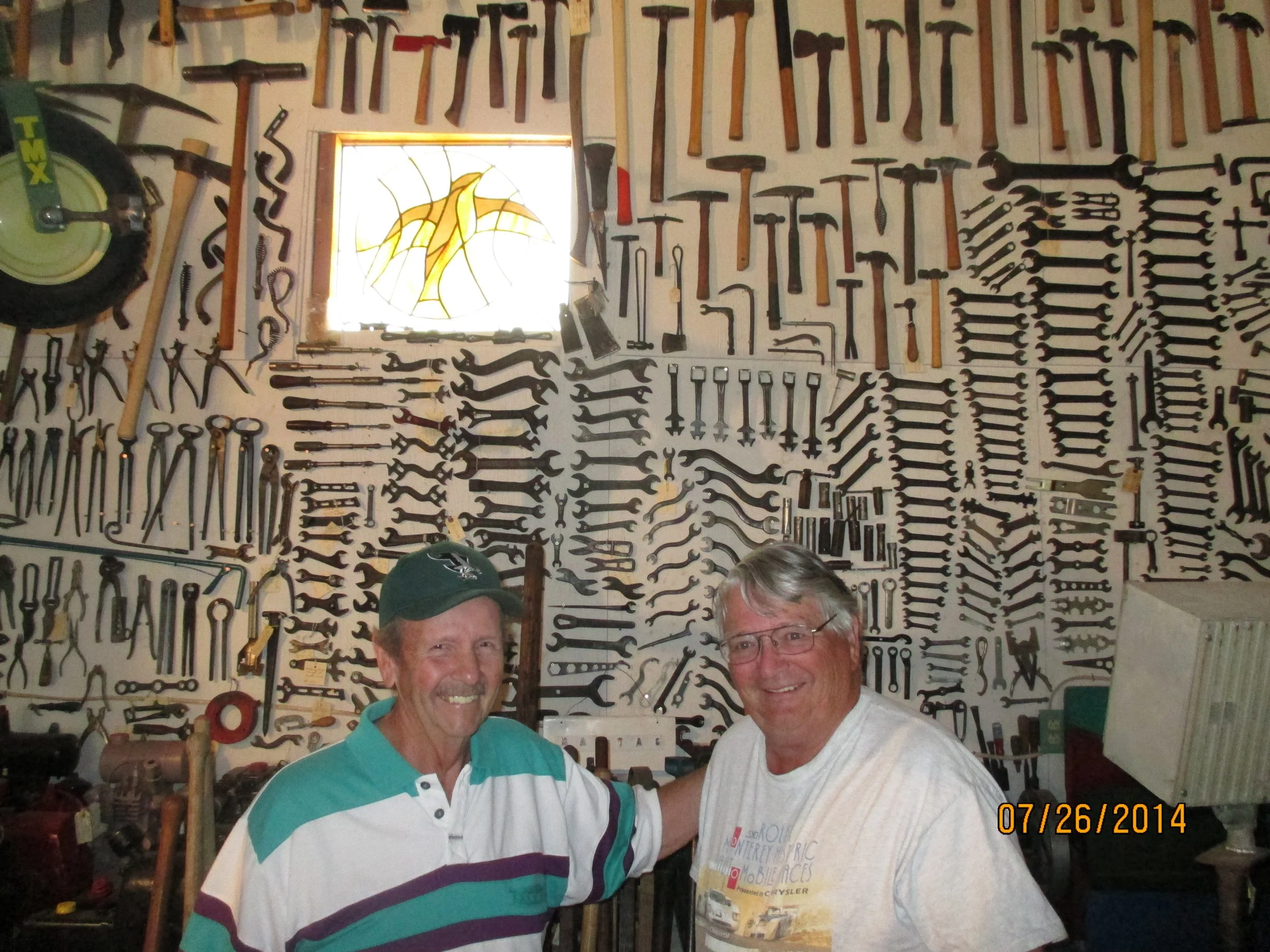 Fred Williams and Burnie Wryn at Earl's Tool Farm in Saint Regis.