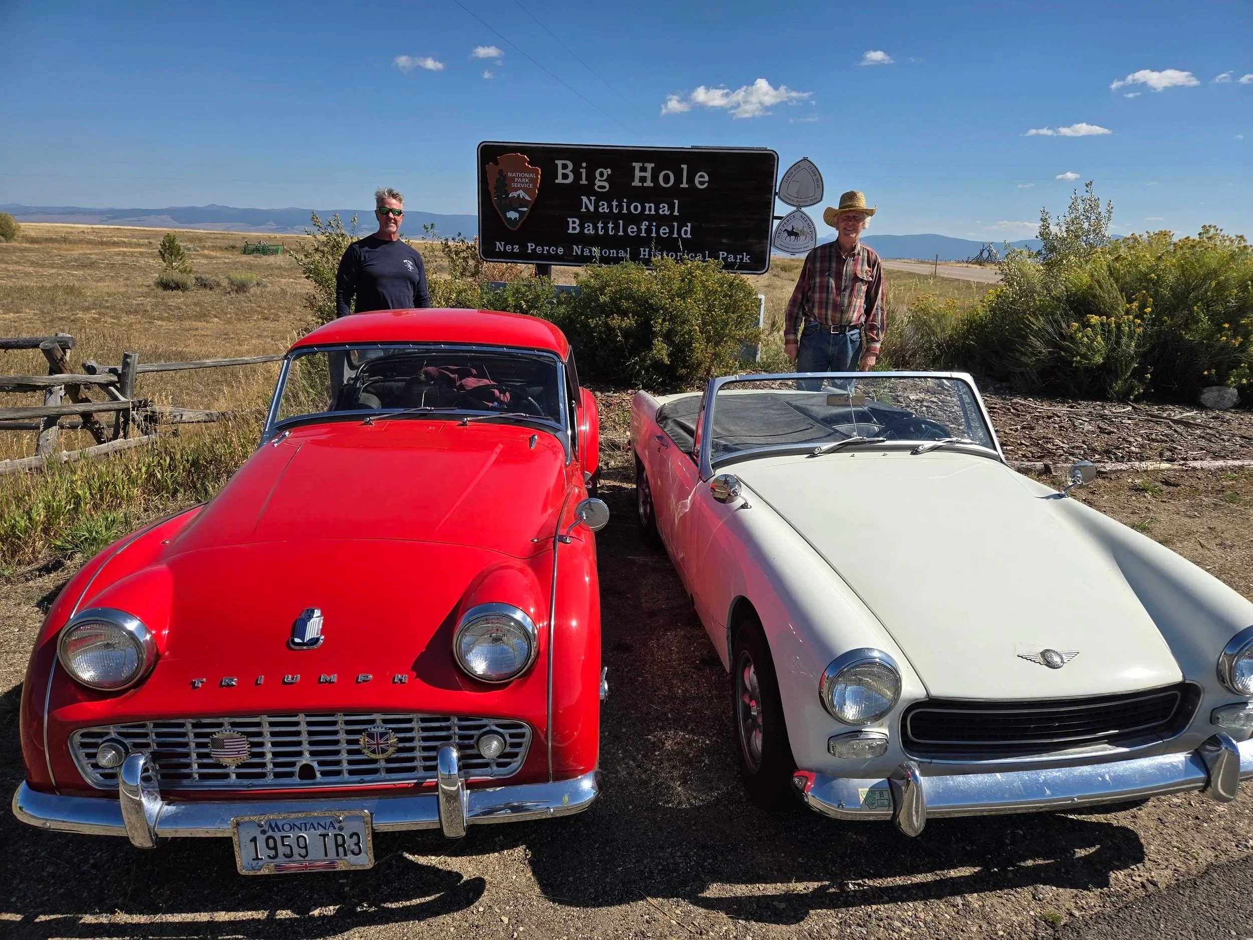 Little English cars on our tour to the Big Hole Battlefield National Park.