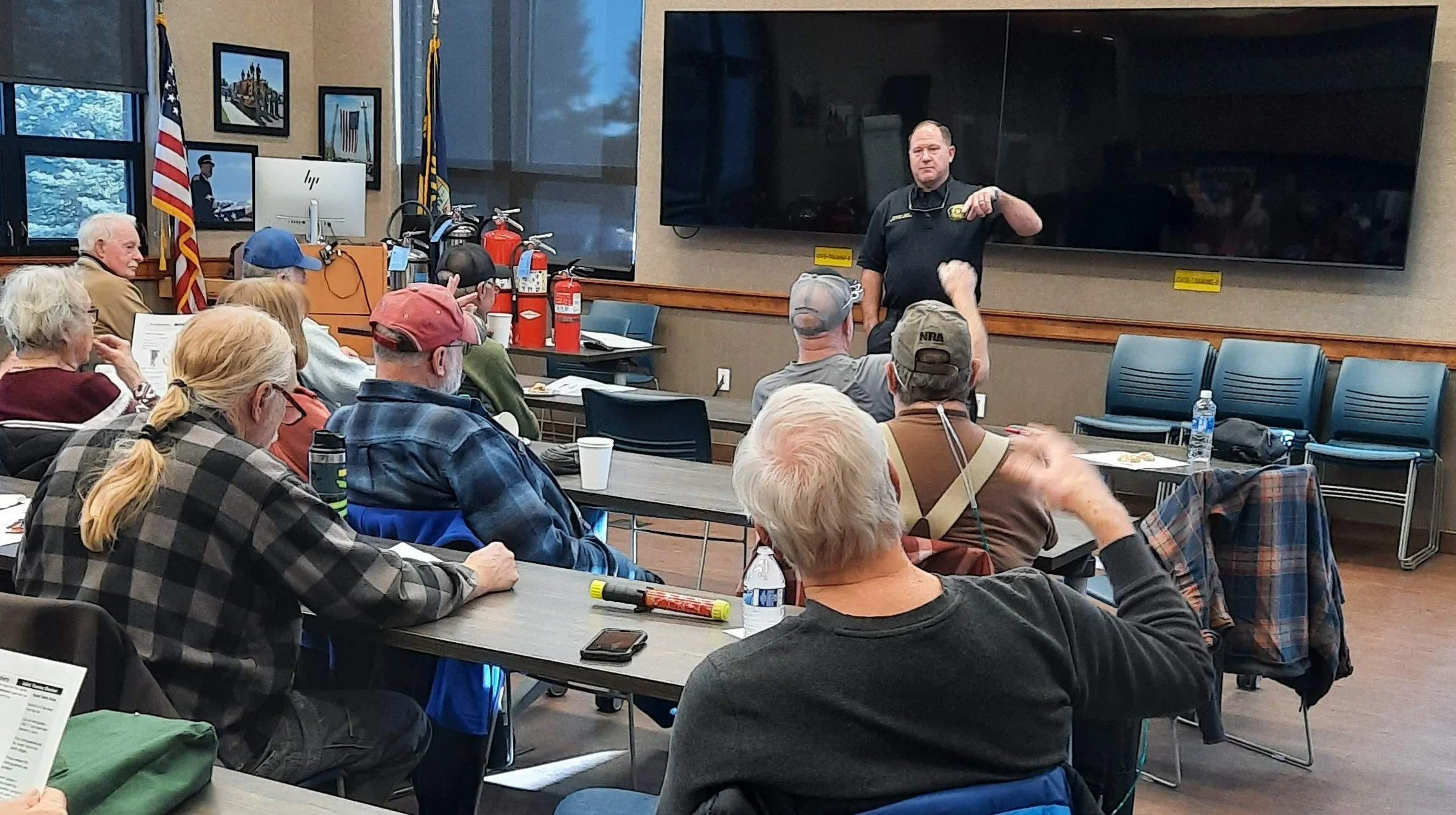 BAAC members receive instruction on fire risk, and suppression techniques