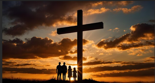 Donate to Christian Organization_ Family together at the cross