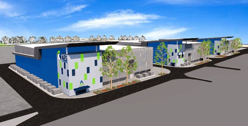 AES building exterior rendering