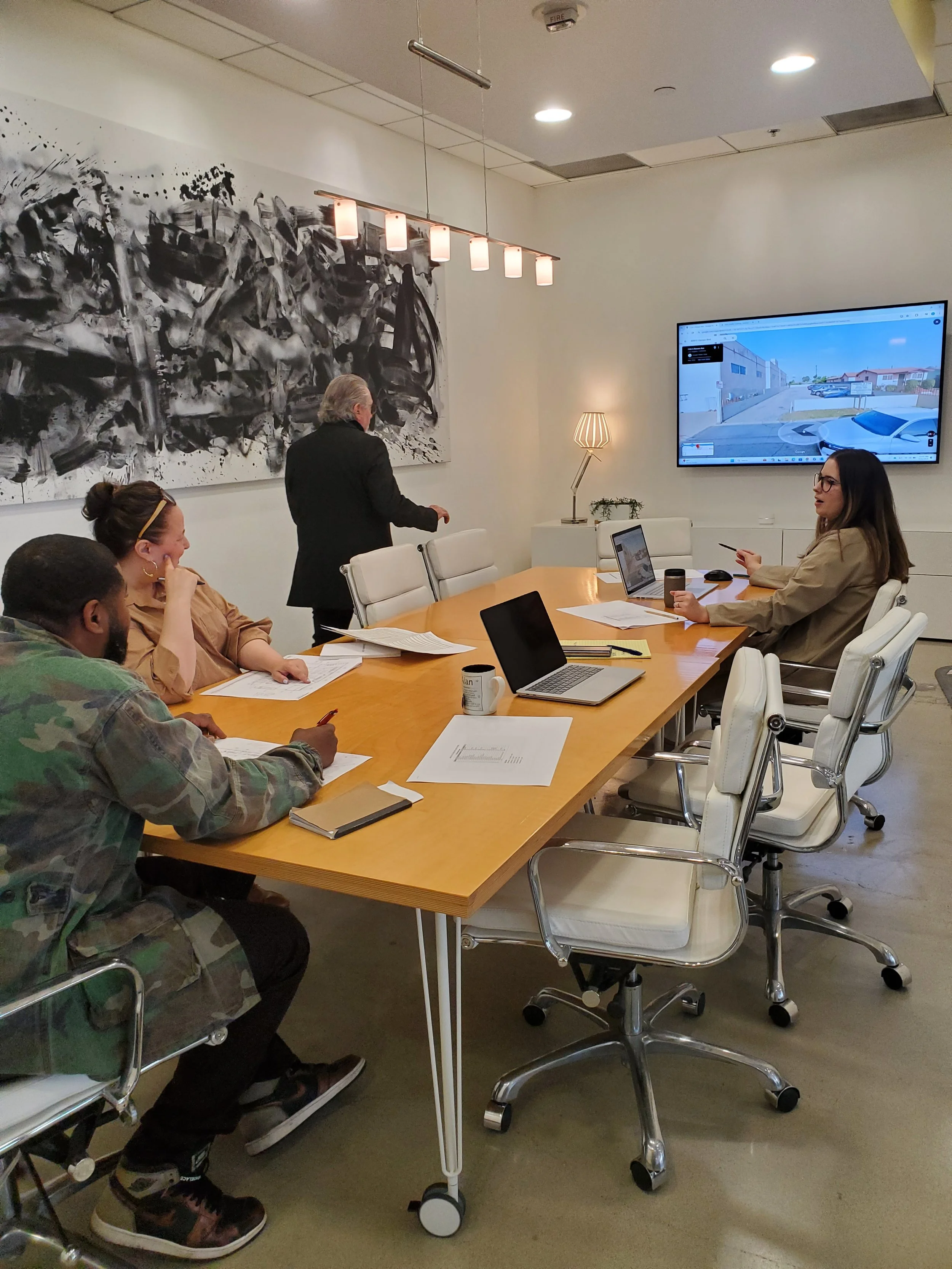 Team meeting in the conference room