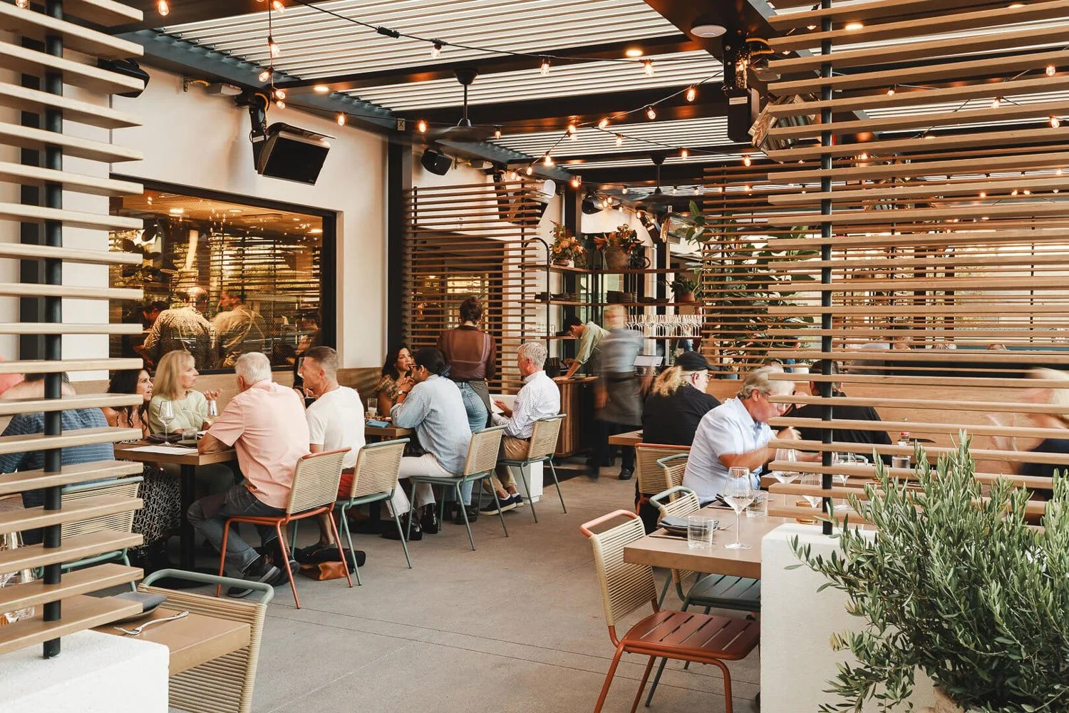 Guests eating at Marlena Restaurant