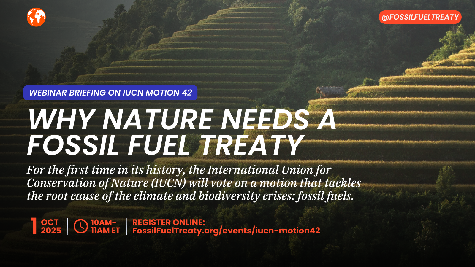 Why nature needs a Fossil Fuel Treaty: A Webinar Briefing on IUCN Motion 42