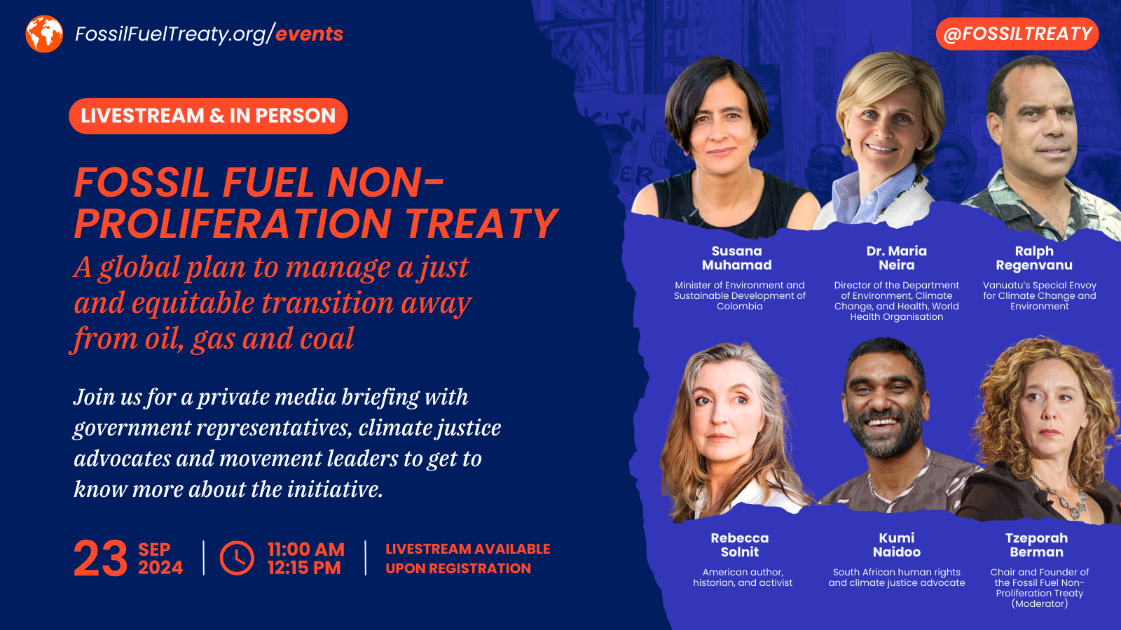 Private Media Briefing on the need for a Fossil Fuel Non-Proliferation Treaty 