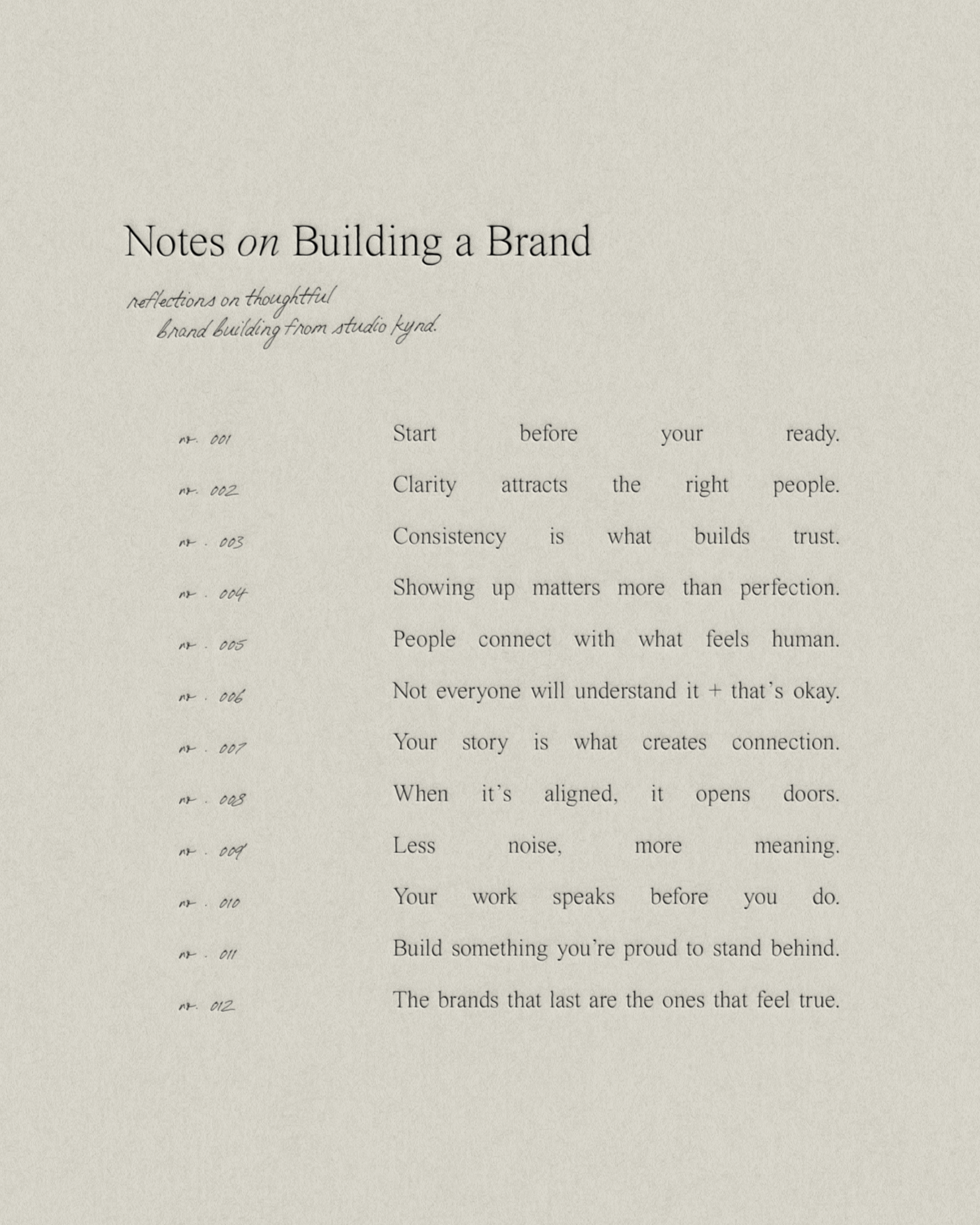 A reflection on starting before I felt ready.