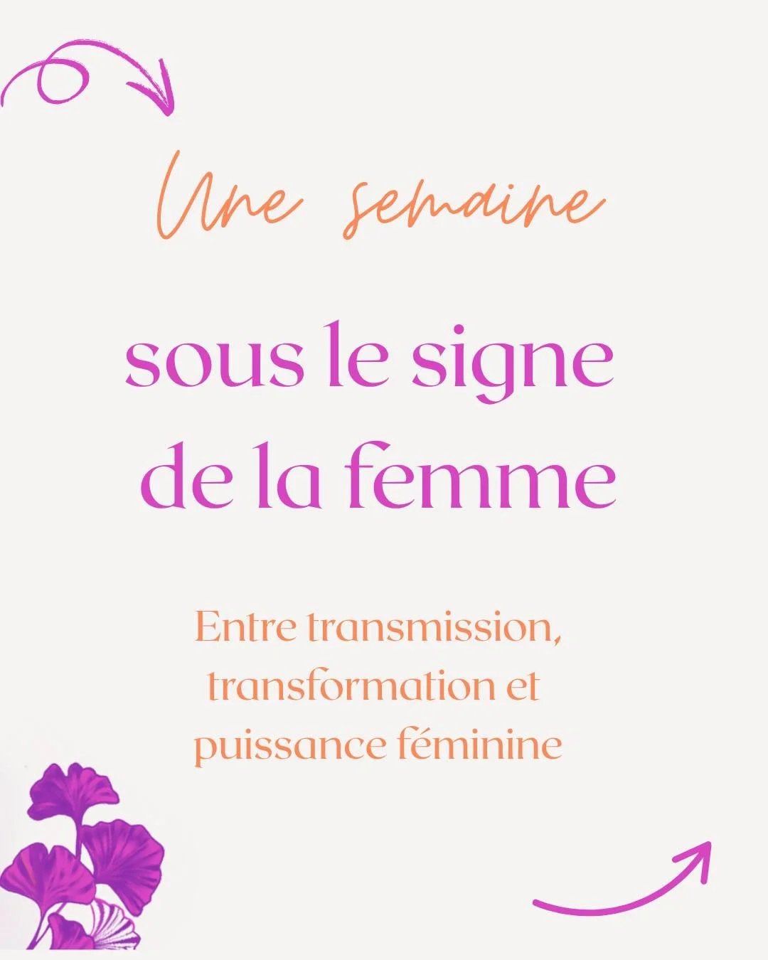 ✨ Une semaine sous le signe de la Femme ✨

On c&eacute;l&egrave;bre, on apprend, on se relie &mdash; cap vers notre femme solaire 💛

📅 Du lundi 3 au vendredi 7 novembre 2025
Sommet &ldquo;Rayonner apr&egrave;s 50 ans&rdquo; &ndash; &ccedil;a d&eacu