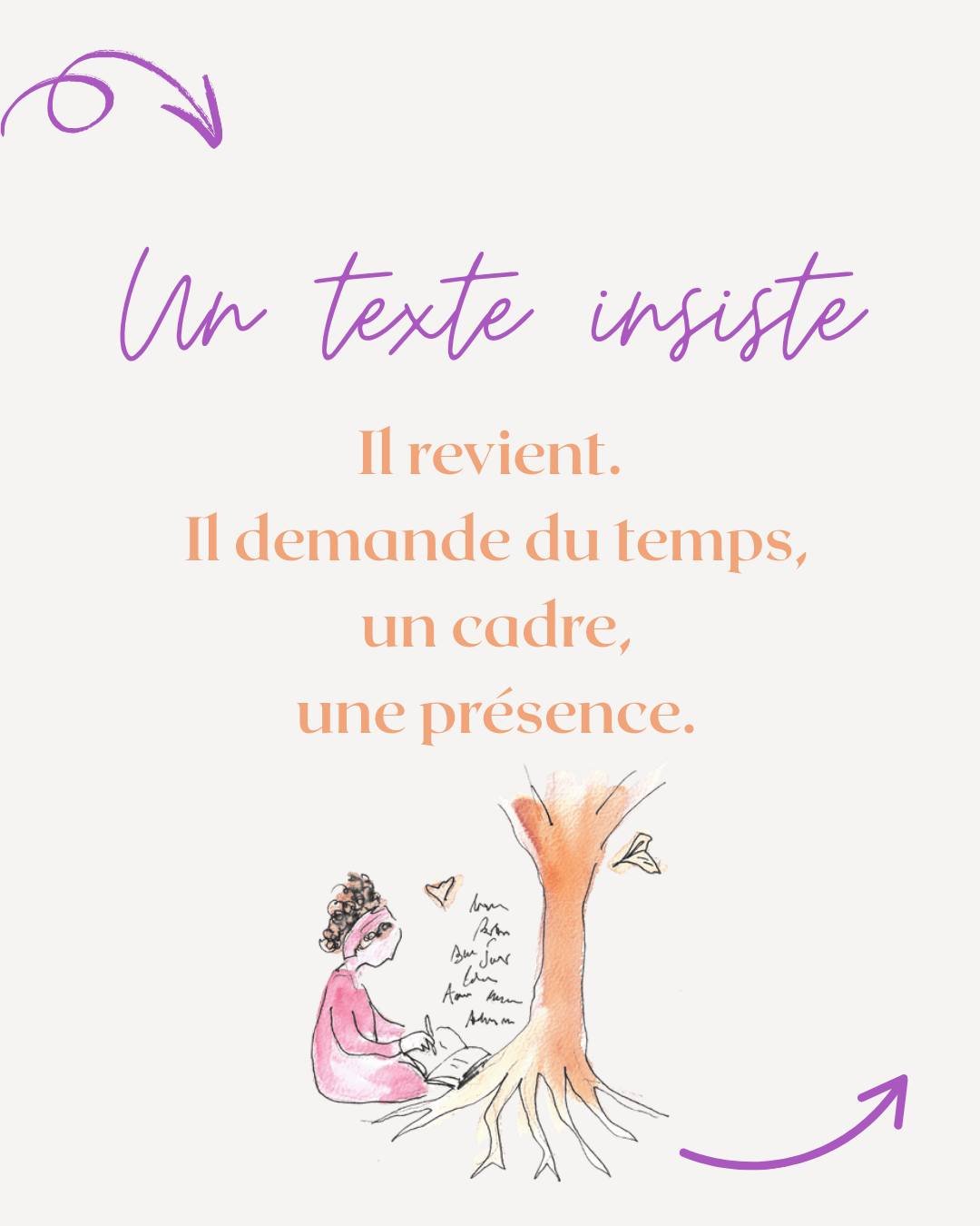 Il y a des textes qu&rsquo;on ne peut plus repousser.
Des r&eacute;cits qui demandent du temps, de la profondeur, un cadre s&eacute;curisant pour &eacute;clore.

De janvier &agrave; avril 2026, je propose un atelier d&rsquo;&eacute;criture &ndash; pr