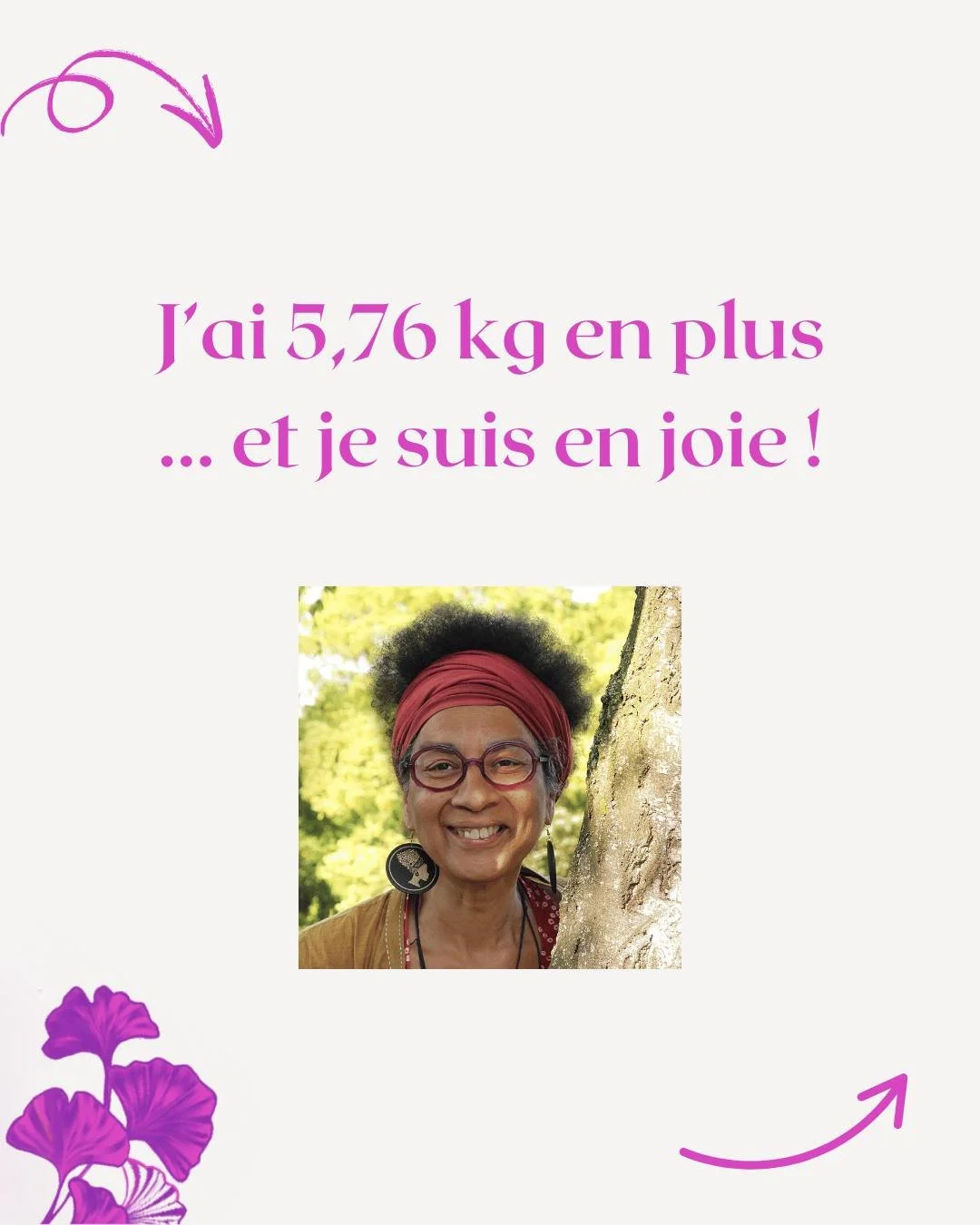 +5,76 kg.

Si on m'avait annonc&eacute; ce chiffre il y a vingt ans, j'aurais probablement eu les larmes aux yeux.

Pendant longtemps, j'ai cru que le chiffre sur ma balance racontait qui j'&eacute;tais.

S'il descendait, j'&eacute;tais fi&egrave;re 