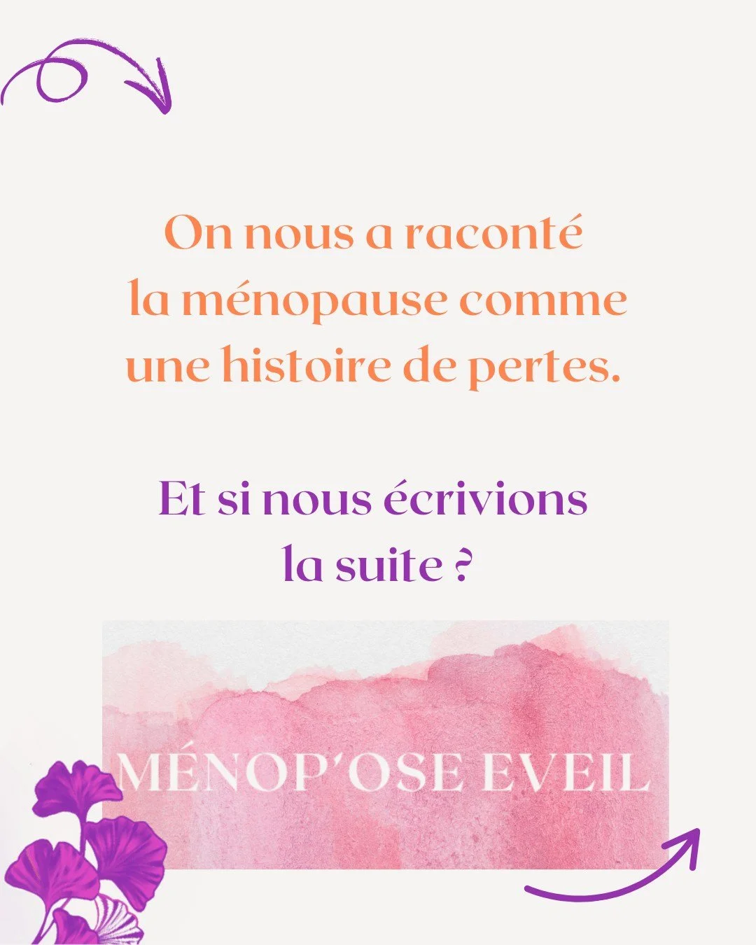 &laquo; La m&eacute;nopause ne se r&eacute;sume pas &agrave; une histoire de pertes. &raquo;

On nous parle de ce qui dispara&icirc;t : la fertilit&eacute;, la jeunesse, le d&eacute;sir&hellip;

&laquo; Il est temps de porter aussi notre regard sur c