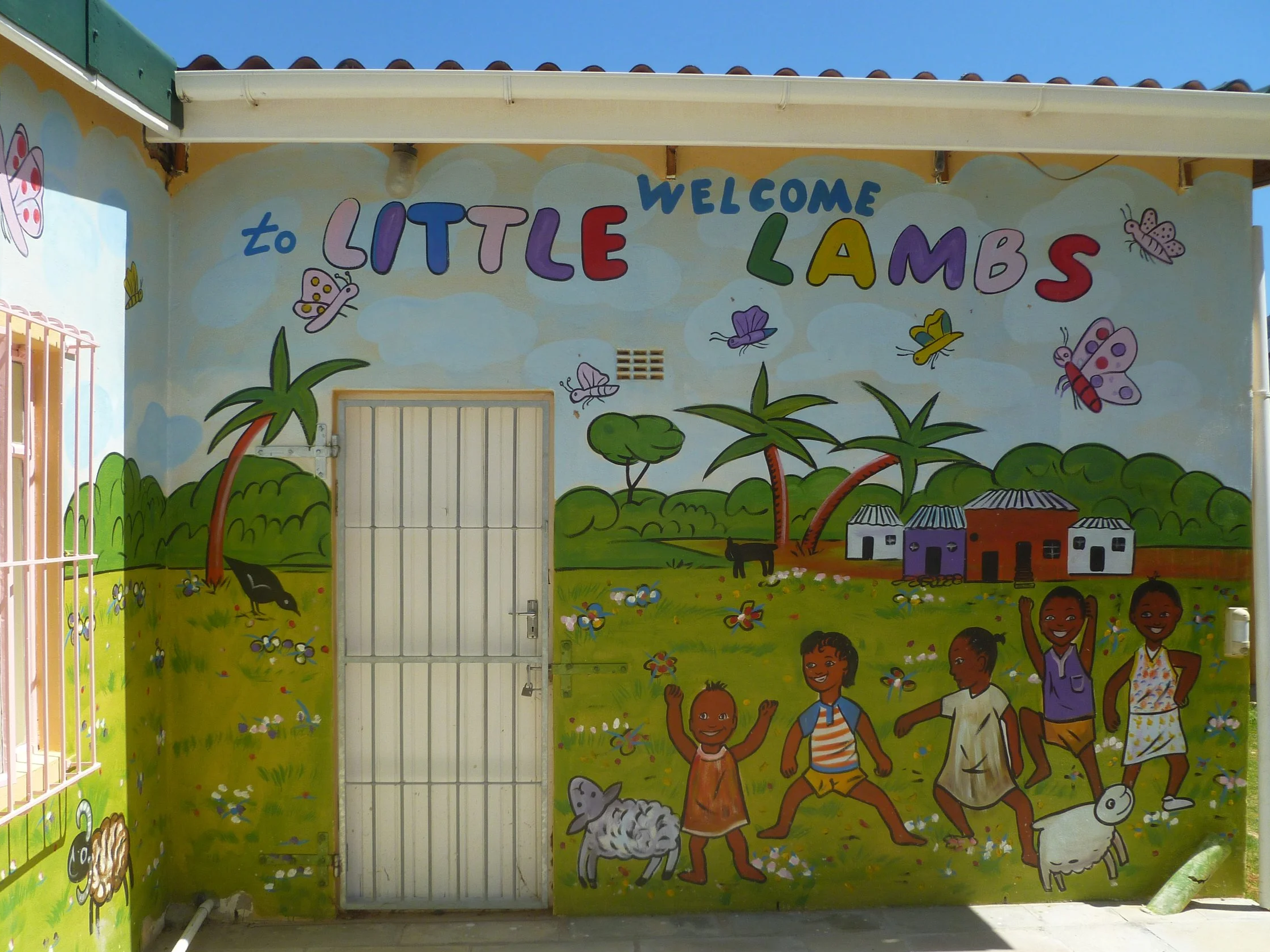Bamalungen am Kindergarten von Little Lambs in Kapstadt.
