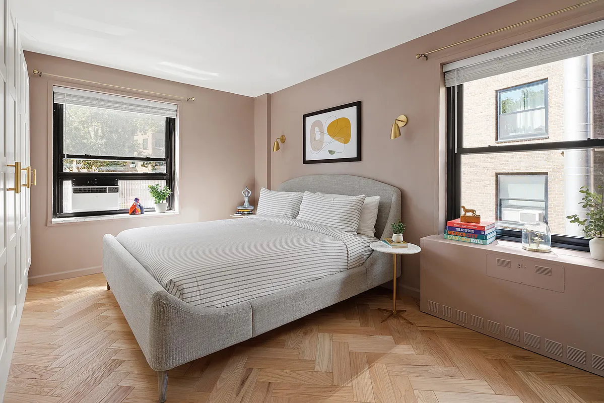 Cozy Custom painted dusky pink to match the walls