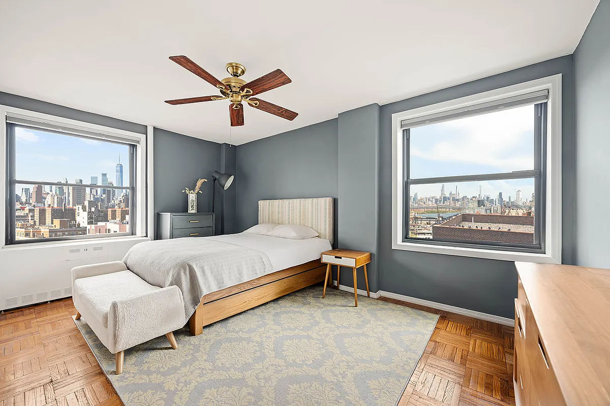 Cozy Custom in a blue room