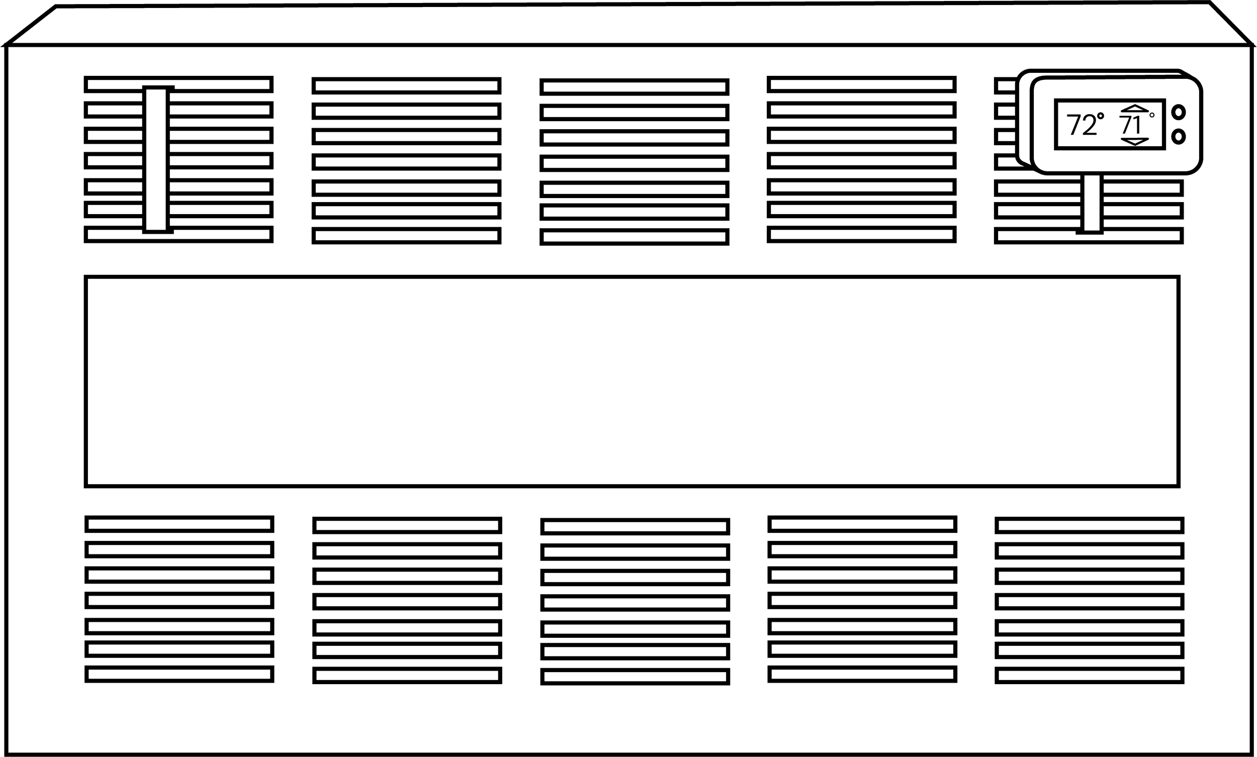 Core installed onto recessed convector