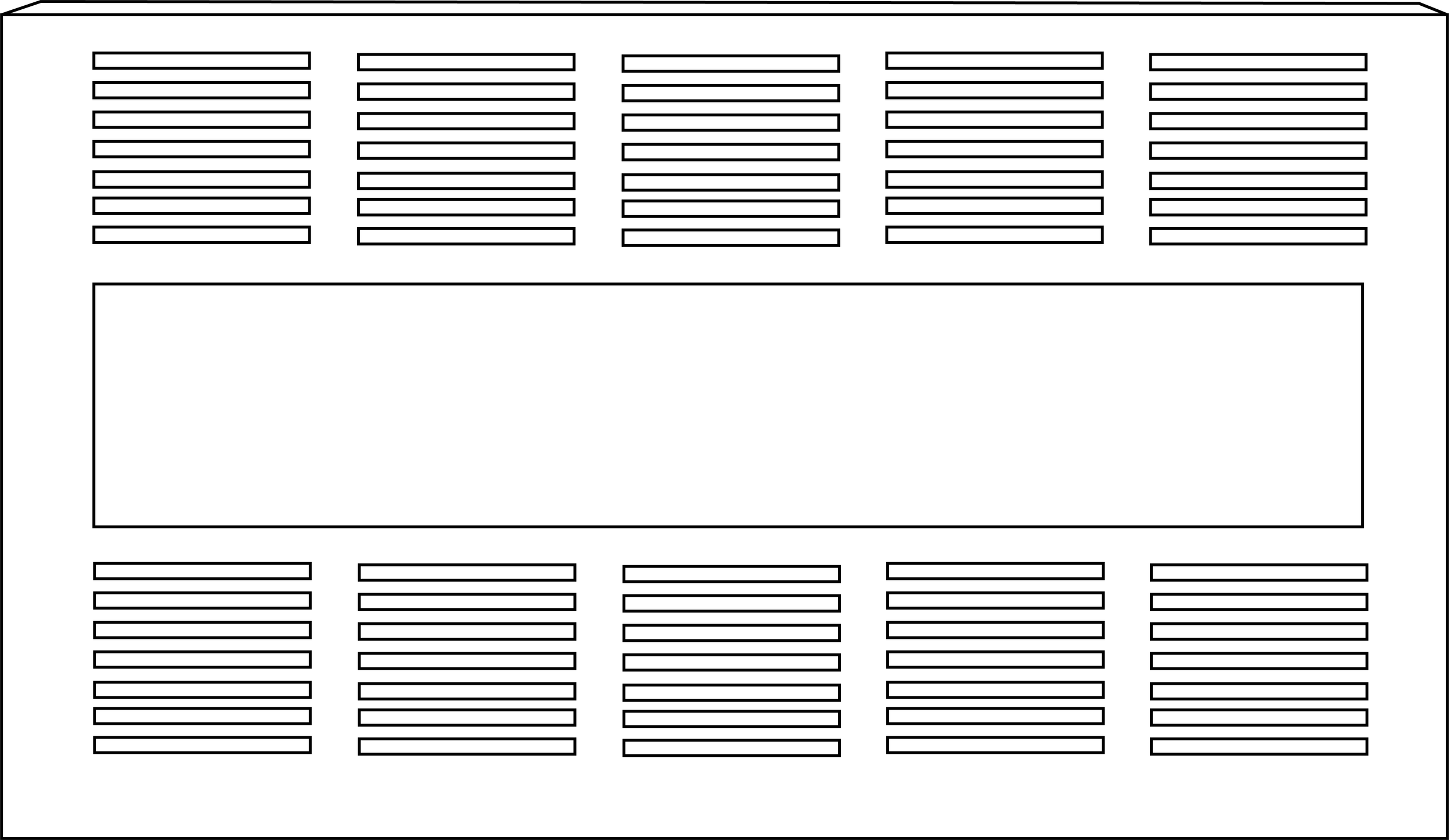 recessed convector line drawing