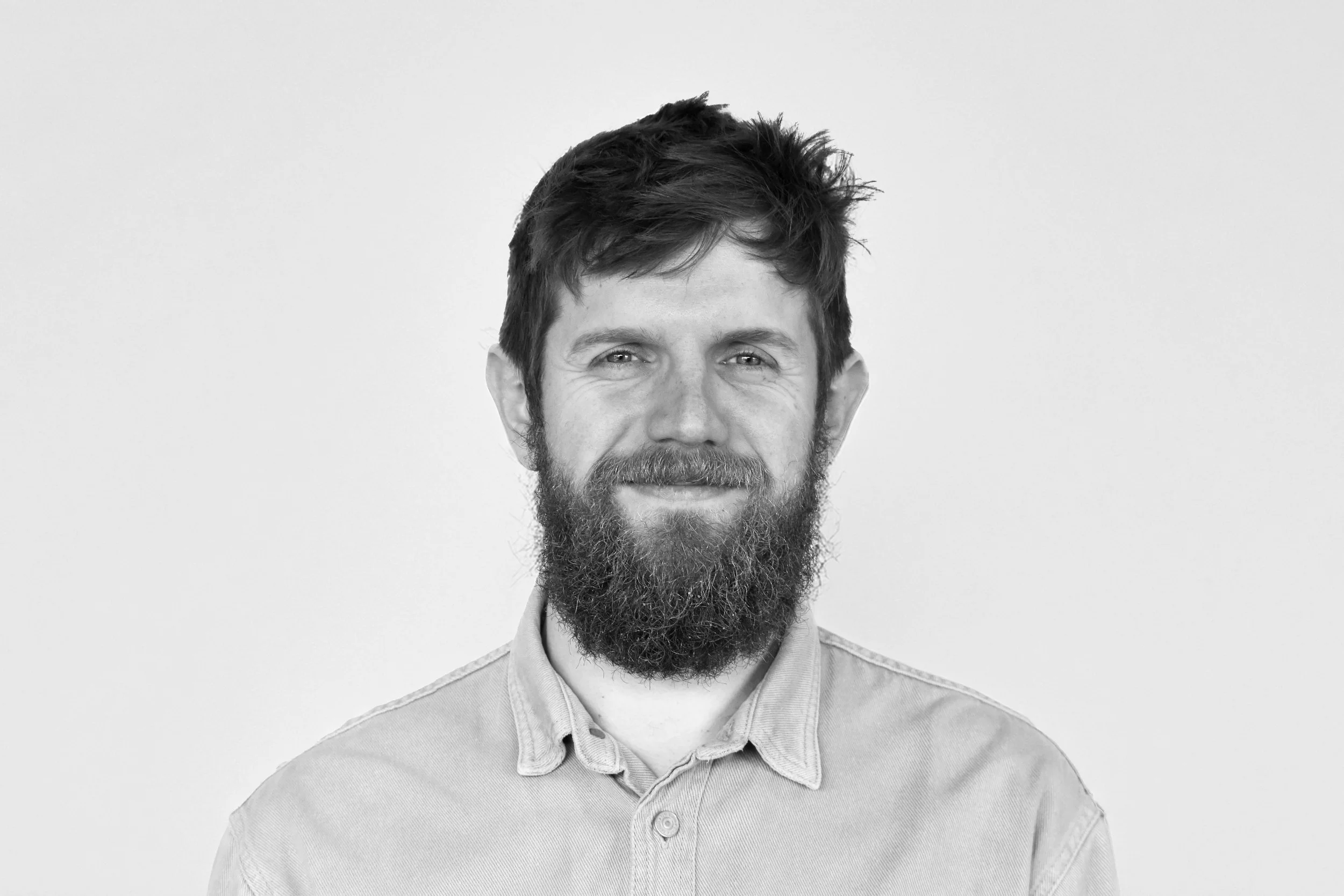 black and white headshot