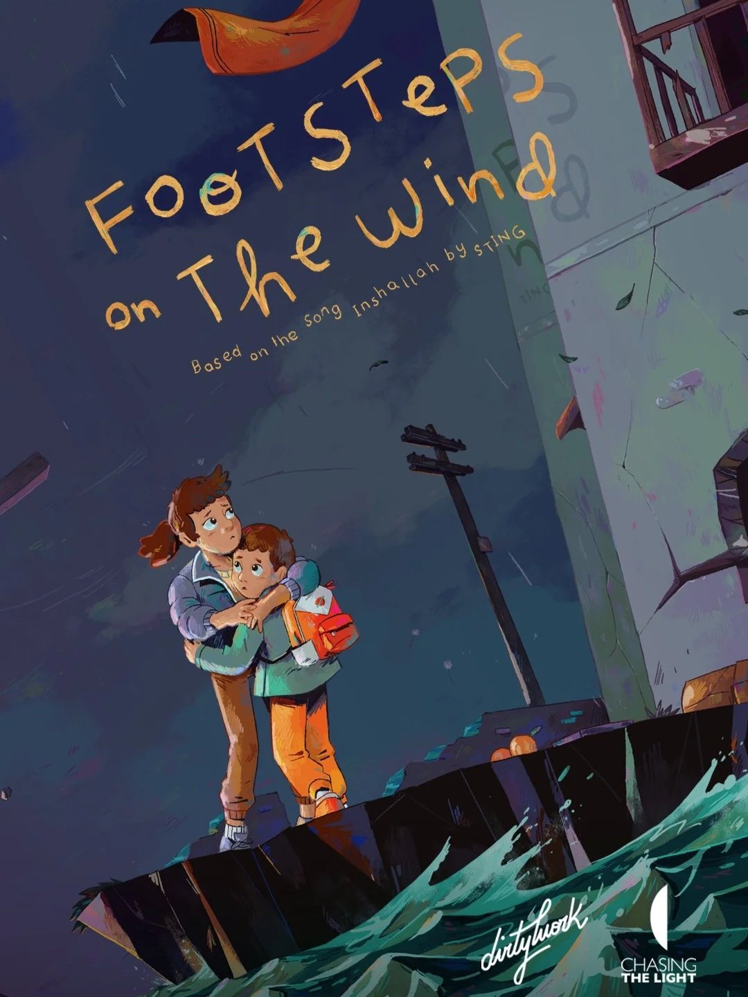 footsteps on the wind — chasing the light (background painting)