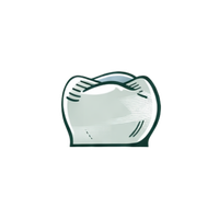 Illustration of a human molar tooth.