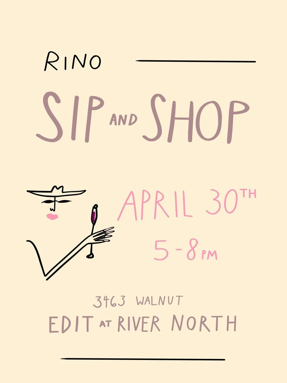 Come sip &amp; shop with us this evening @editatrivernorth ◾️Our first 25 shoppers get a free custom chain stitched bandanna and @tableahna will be pouring complementary wine! See you there 👋🏻
