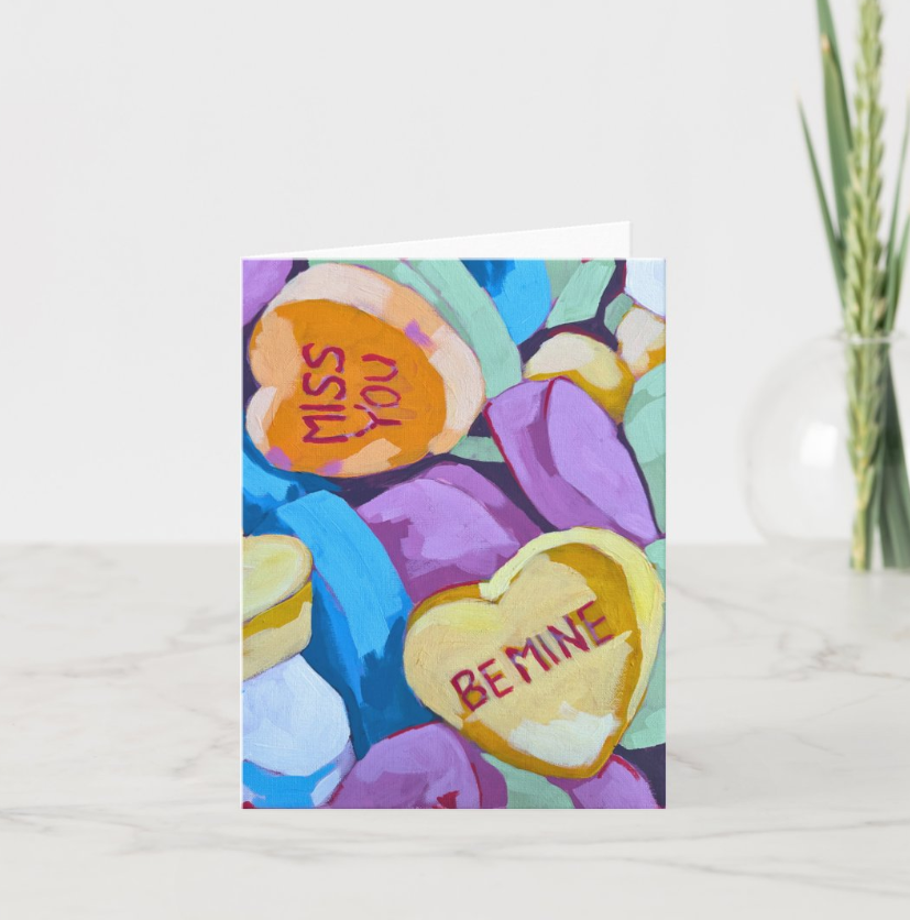 Candy Hearts - Greeting Card