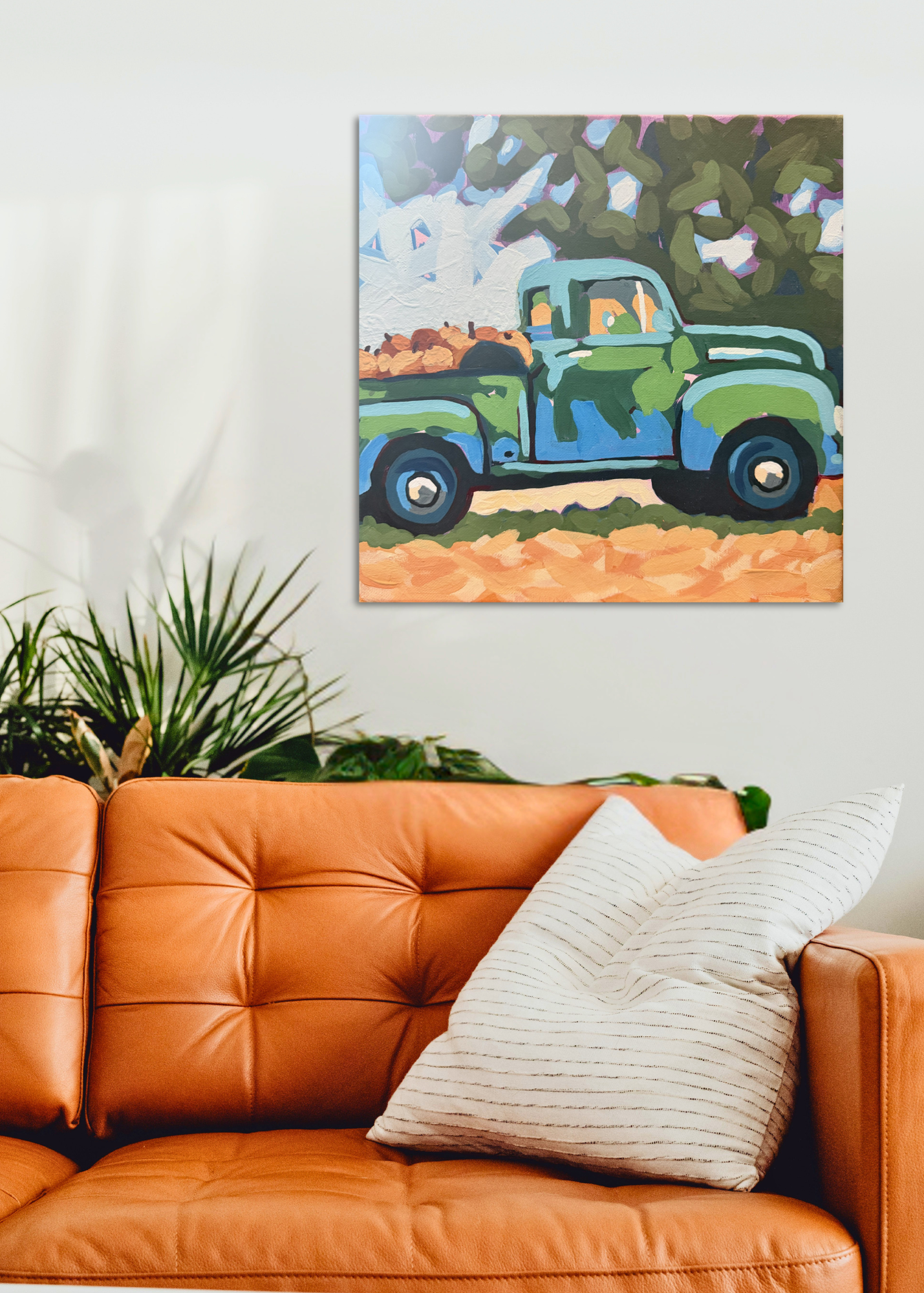Vintage Pumpkin Truck - ORIGINAL