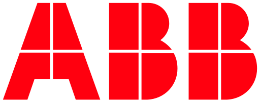 Logotipo de las letras 'ABB' en color rojo con letras en negrita y mayúsculas.