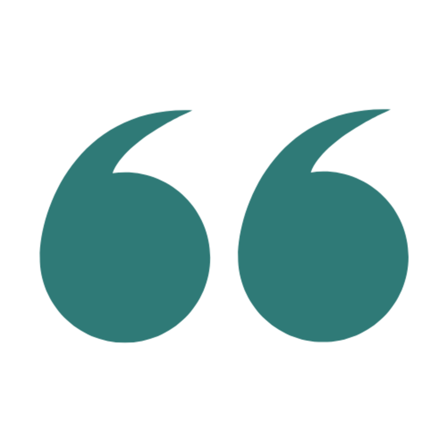 Large stylized teal quotation marks with the words "Stay Curious" in black above.