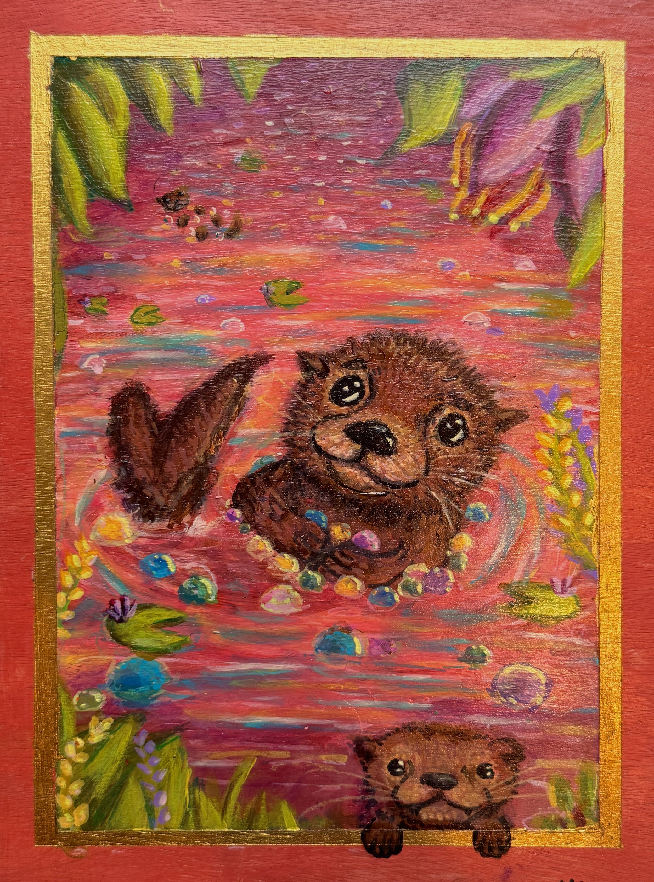 Otter Has His Marbles | Acrylic on 8x10 Wood Panel [2026]