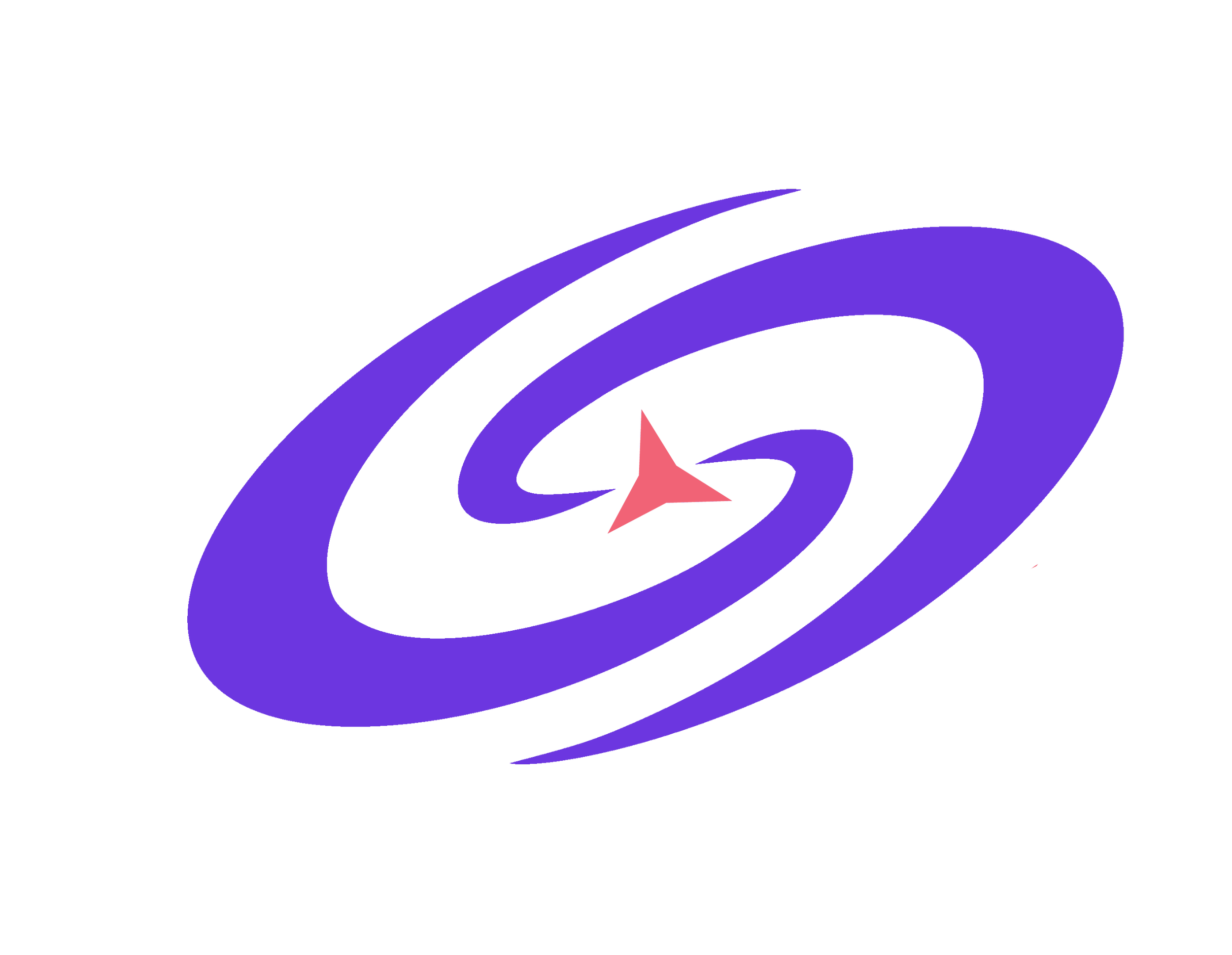 Illustration of Third Space Boulders logo, a purple swirl and a pink star. The background is white.