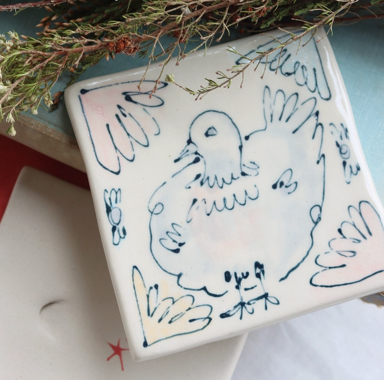 Big Fat Pigeon Decorative TIle