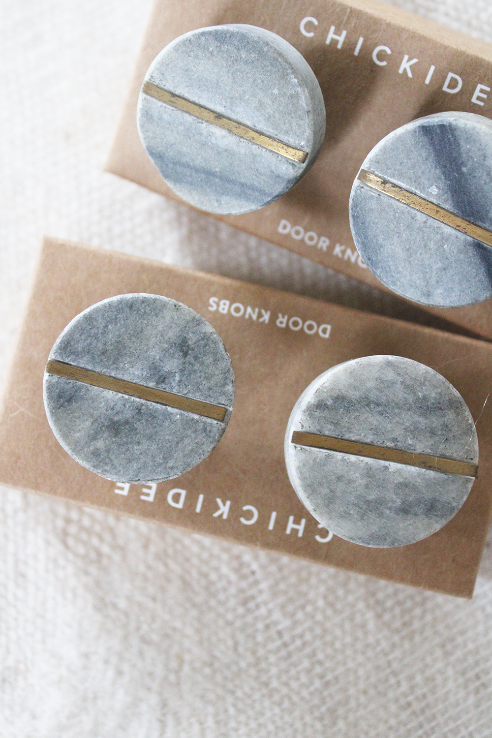 Nyra Blue Stone Brass Oval Drawer Knobs