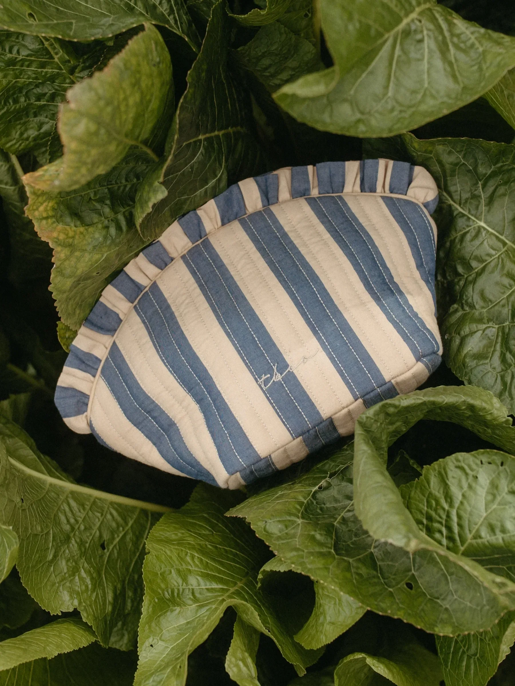 TBCo Cotton Wash Bag - Navy Stripe