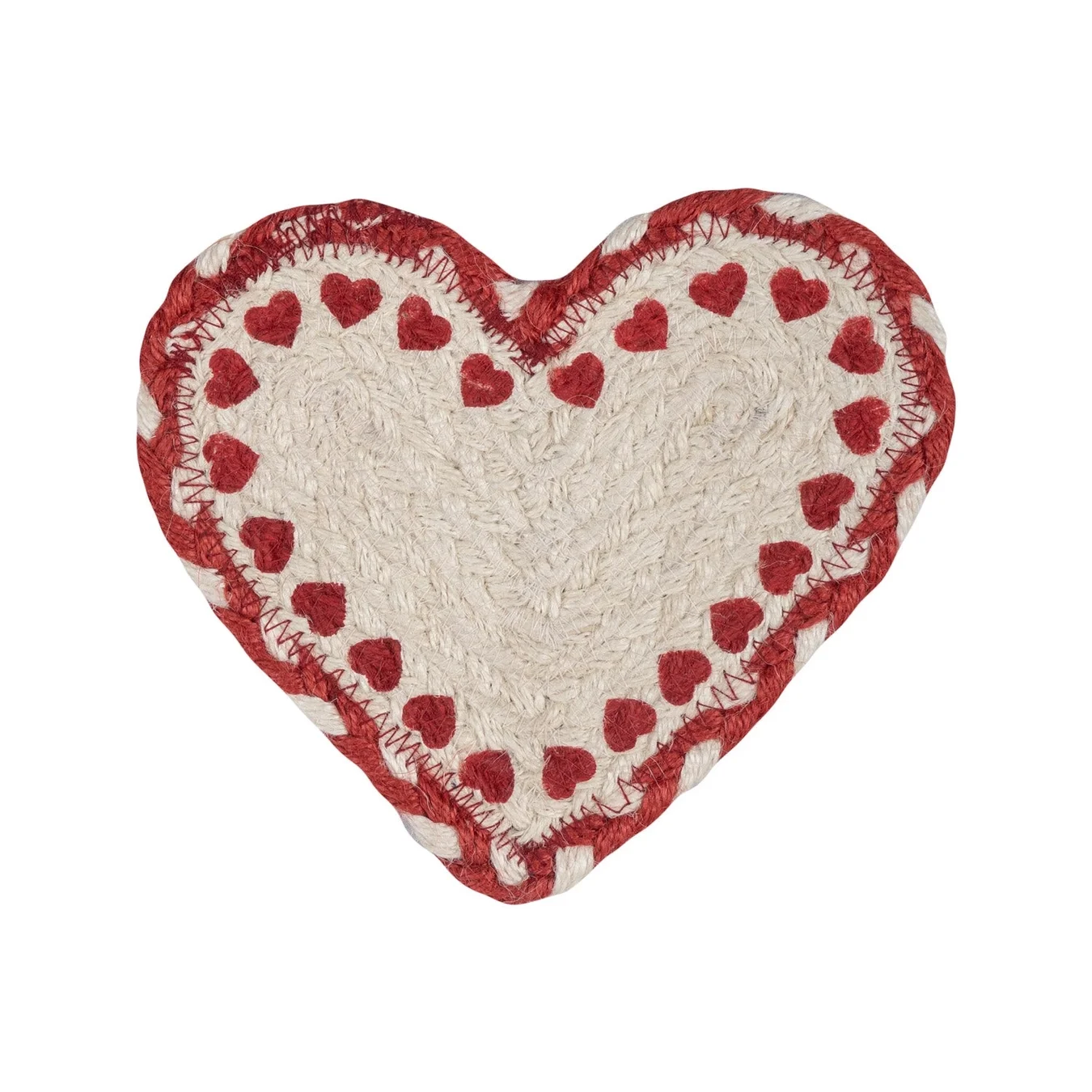 Heart Jute Coaster - large