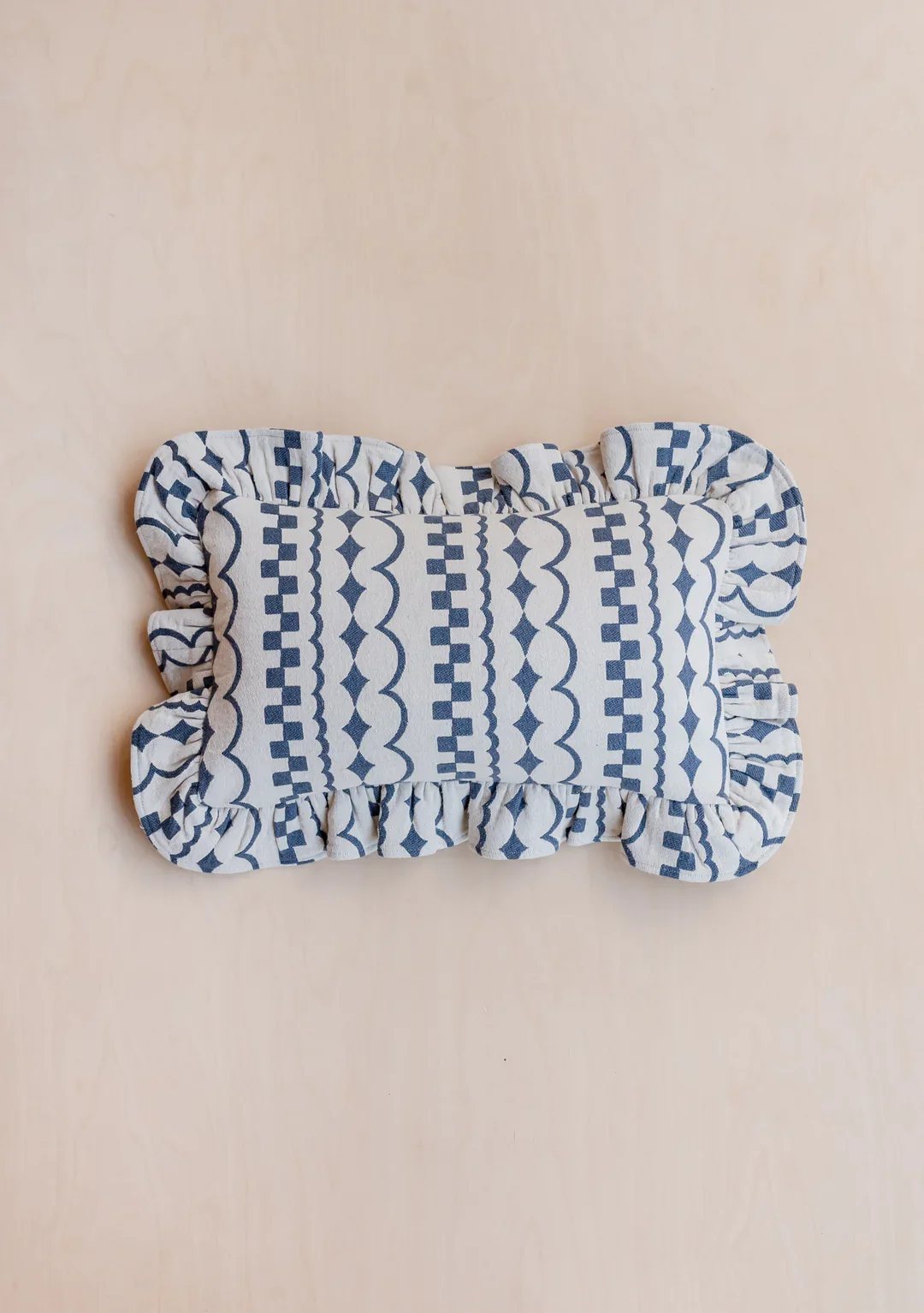 TBCo Navy Ruffly Cushion