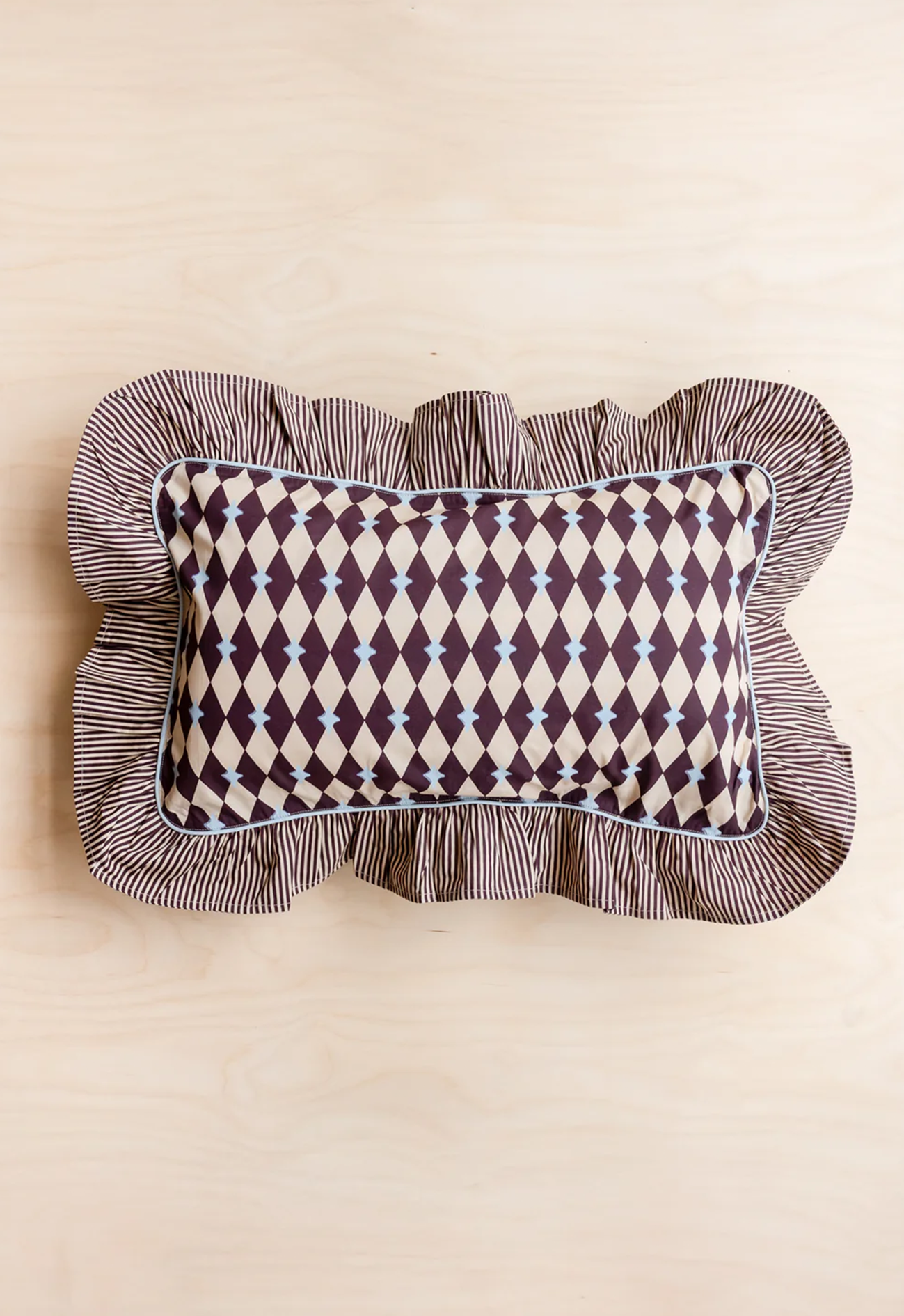 TBCo Camel Harlequin Cotton Cushion Cover