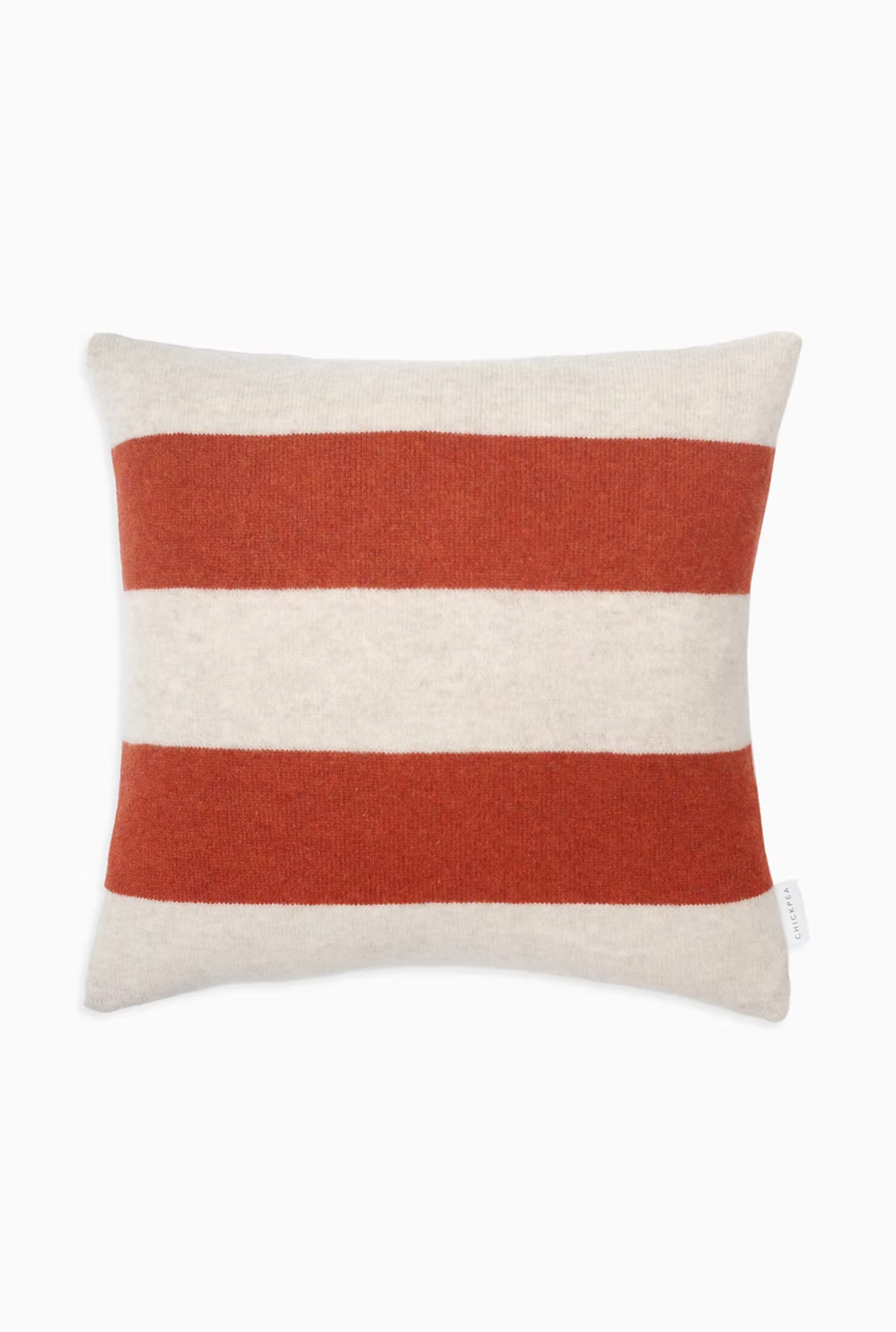 Chickpea Cushion - Rust Two Stripe