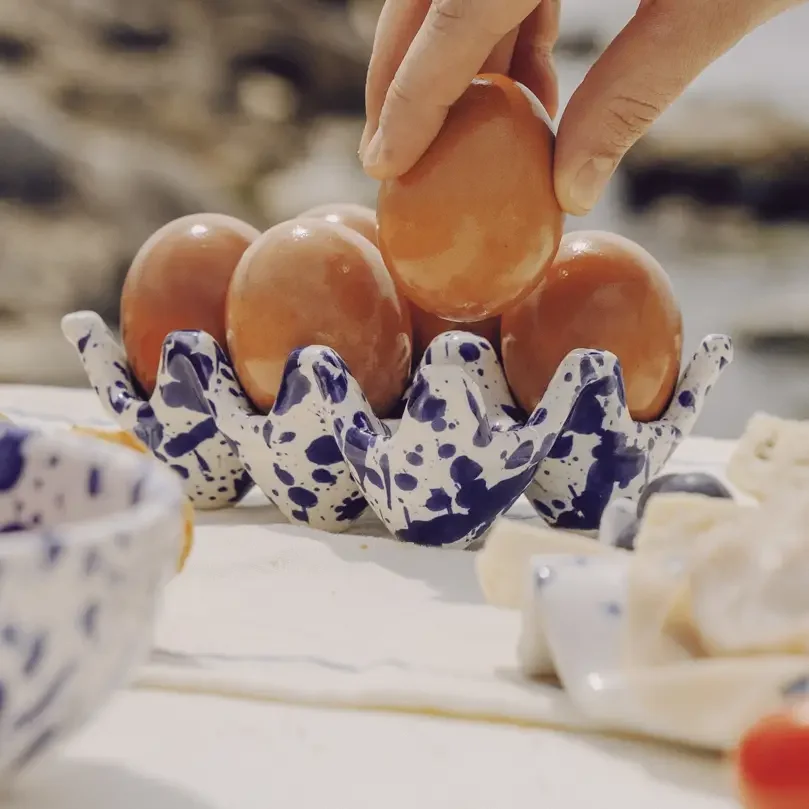 Ceramic Egg Holder For 6 Eggs