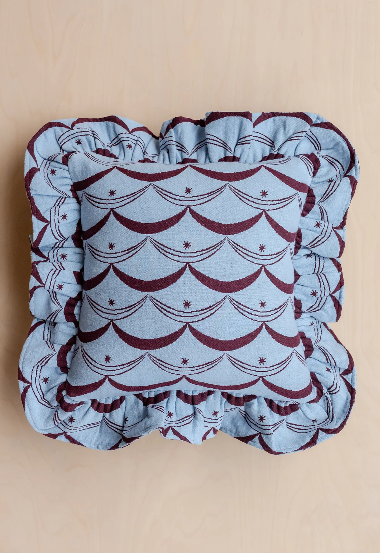 TBCo Blue Circus Square Cotton Cushion Cover