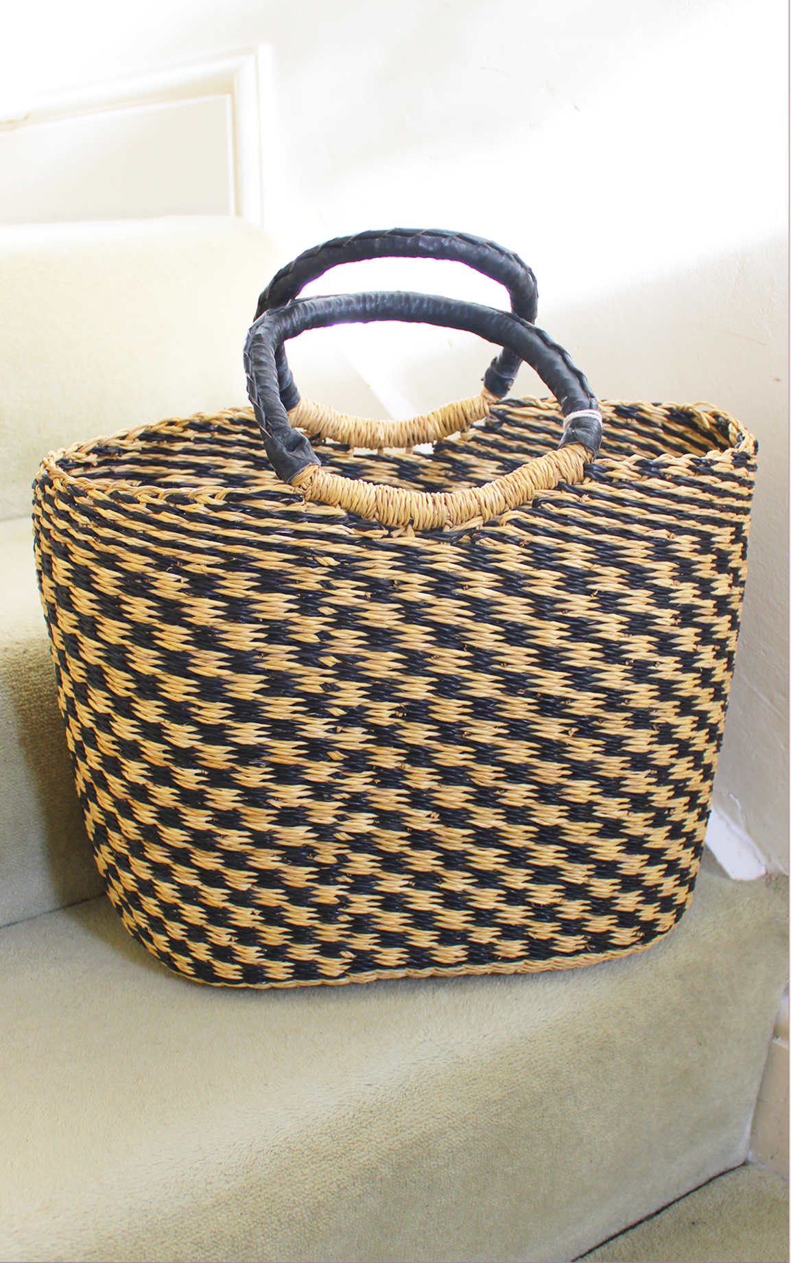 FraFra Akansis Basket - Natural & Black