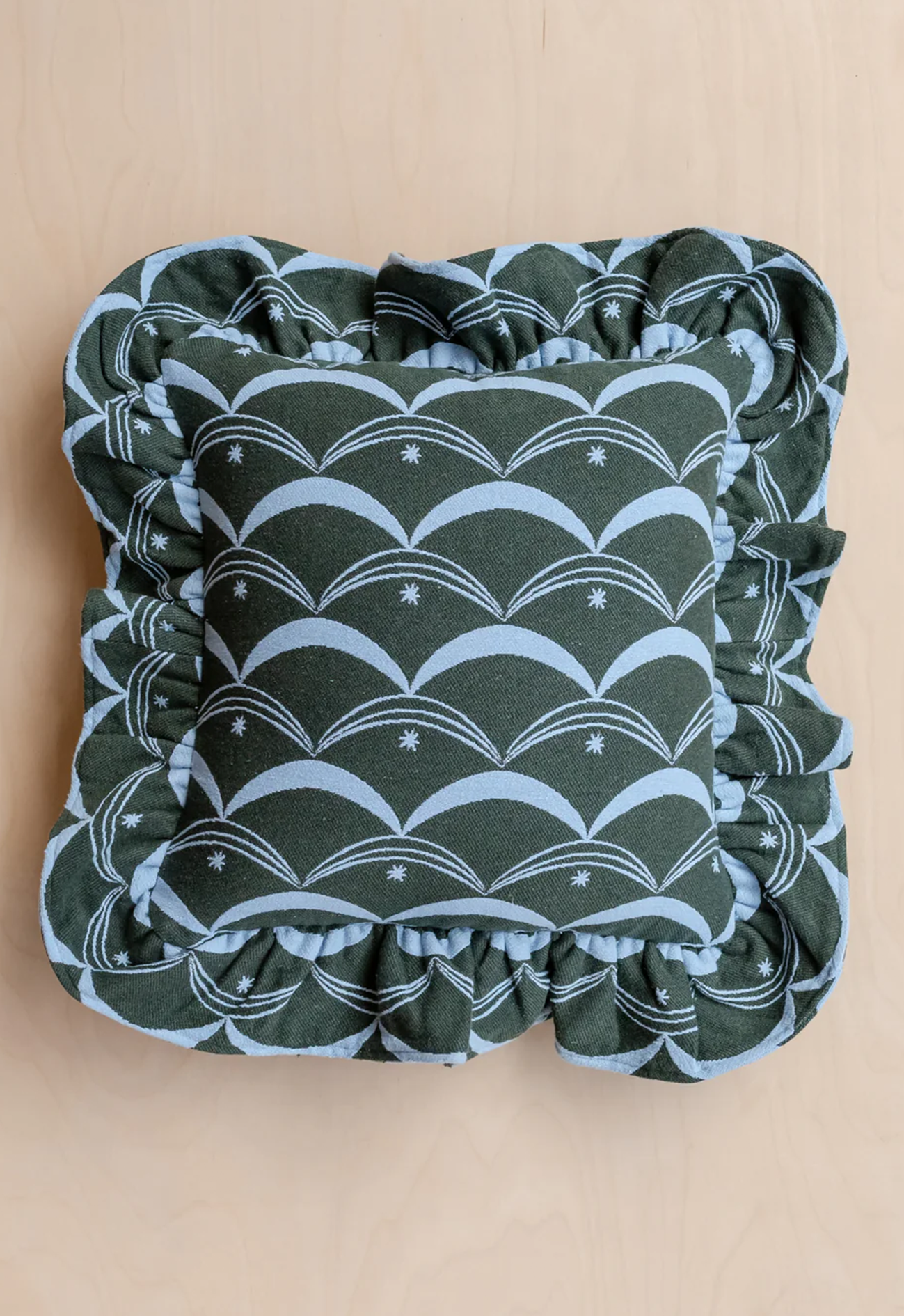 TBCo Green Circus Square Cotton Cushion Cover