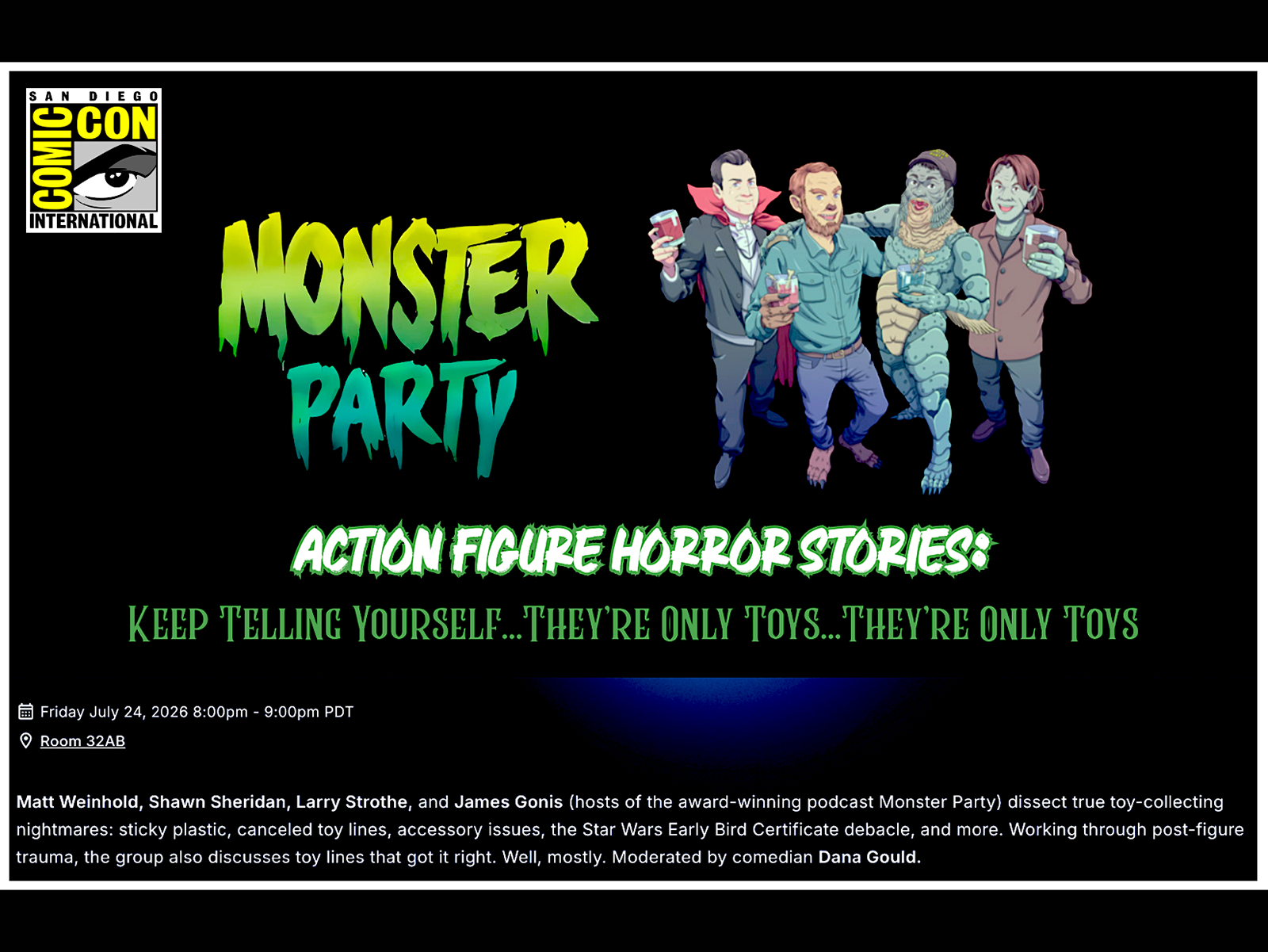 monster party has a panel at comic-con 2026!!