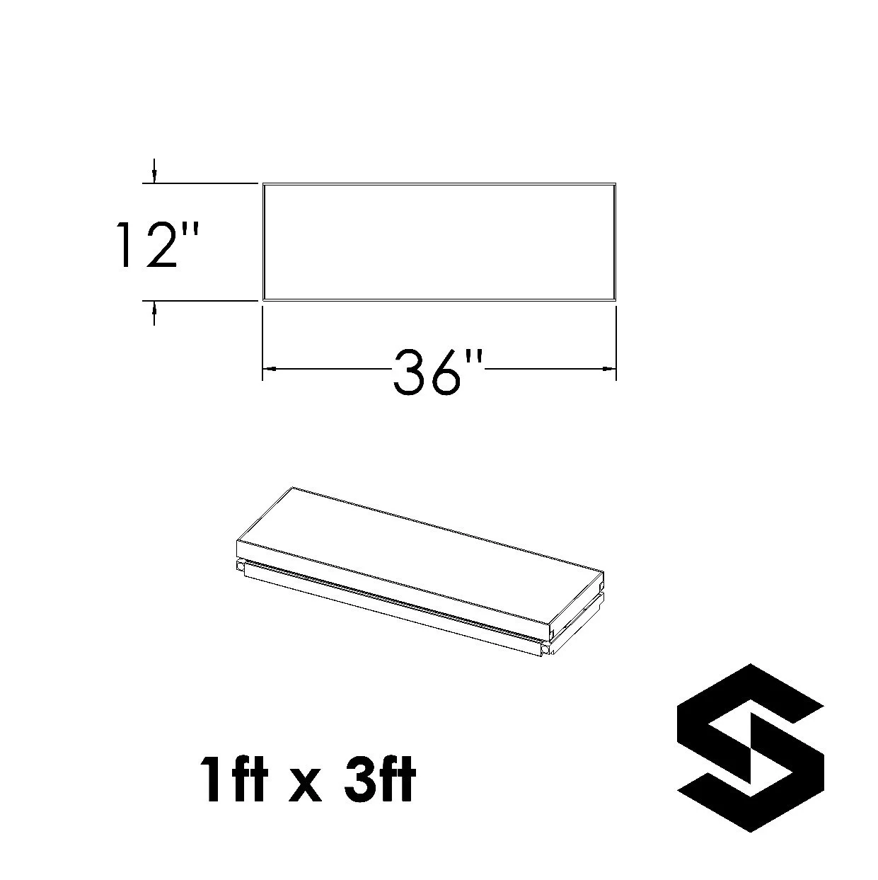 1ft x 3ft SIMPLE DECK  modular stage platform