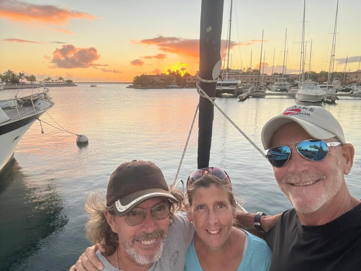 The Indigo Oceans crew at sunset in Bonaire