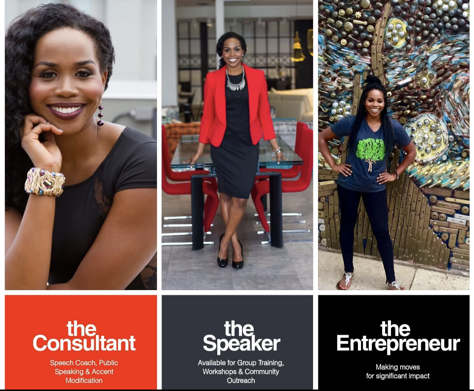 Three women each representing a different professional role: the Consultant, the Speaker, and the Entrepreneur.