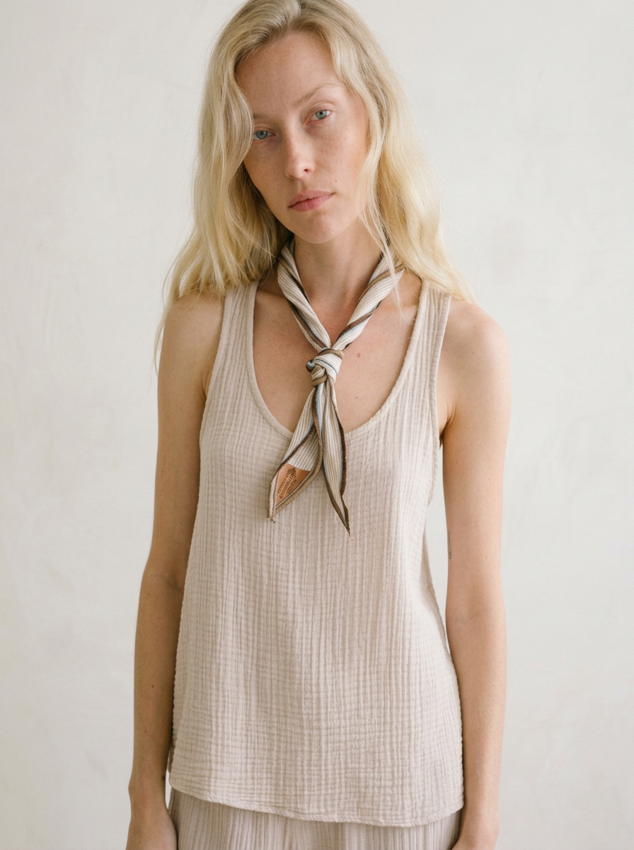 Felicite - The Racer Back Tank -  Tan