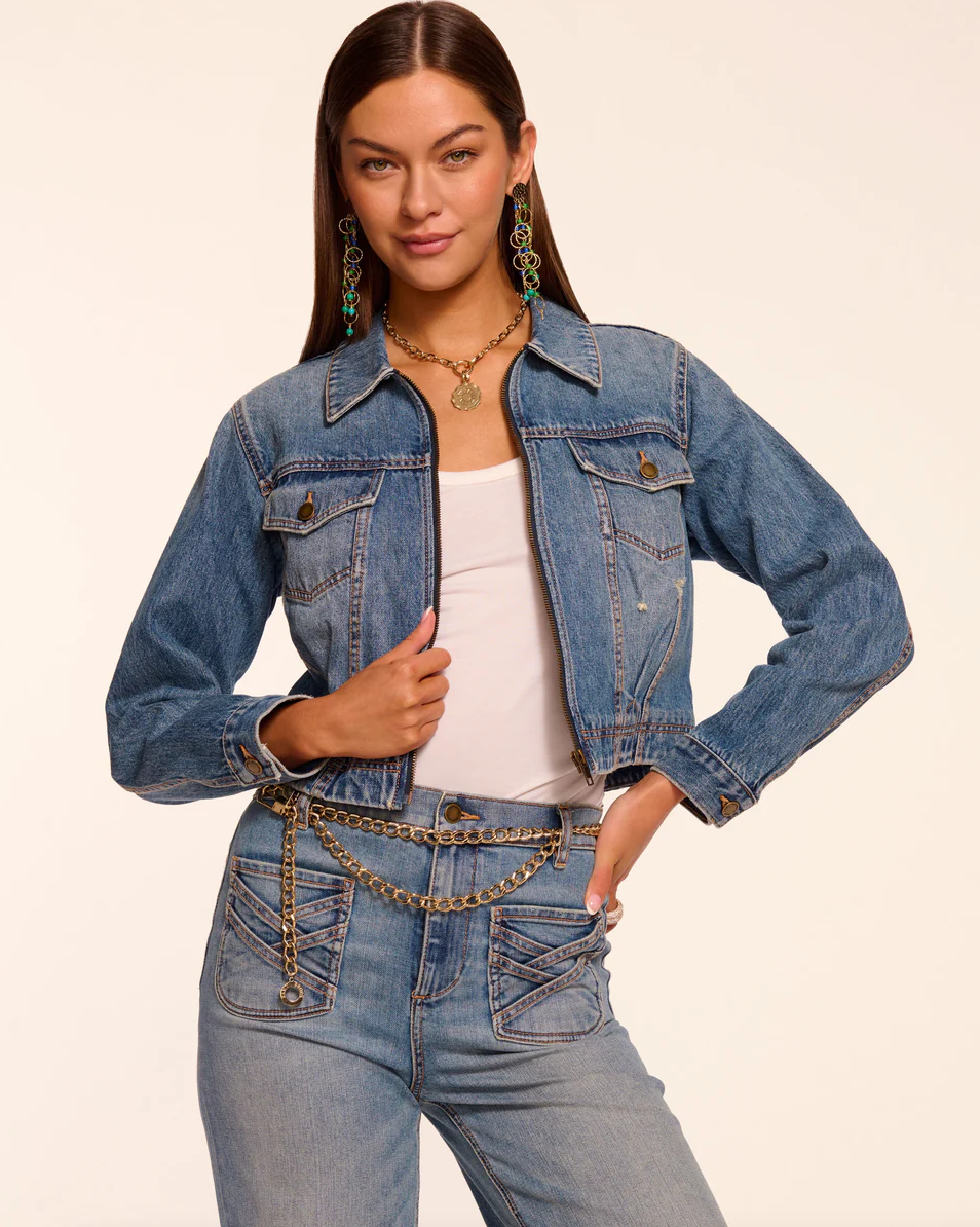 Jannah Distressed Denim Jacket